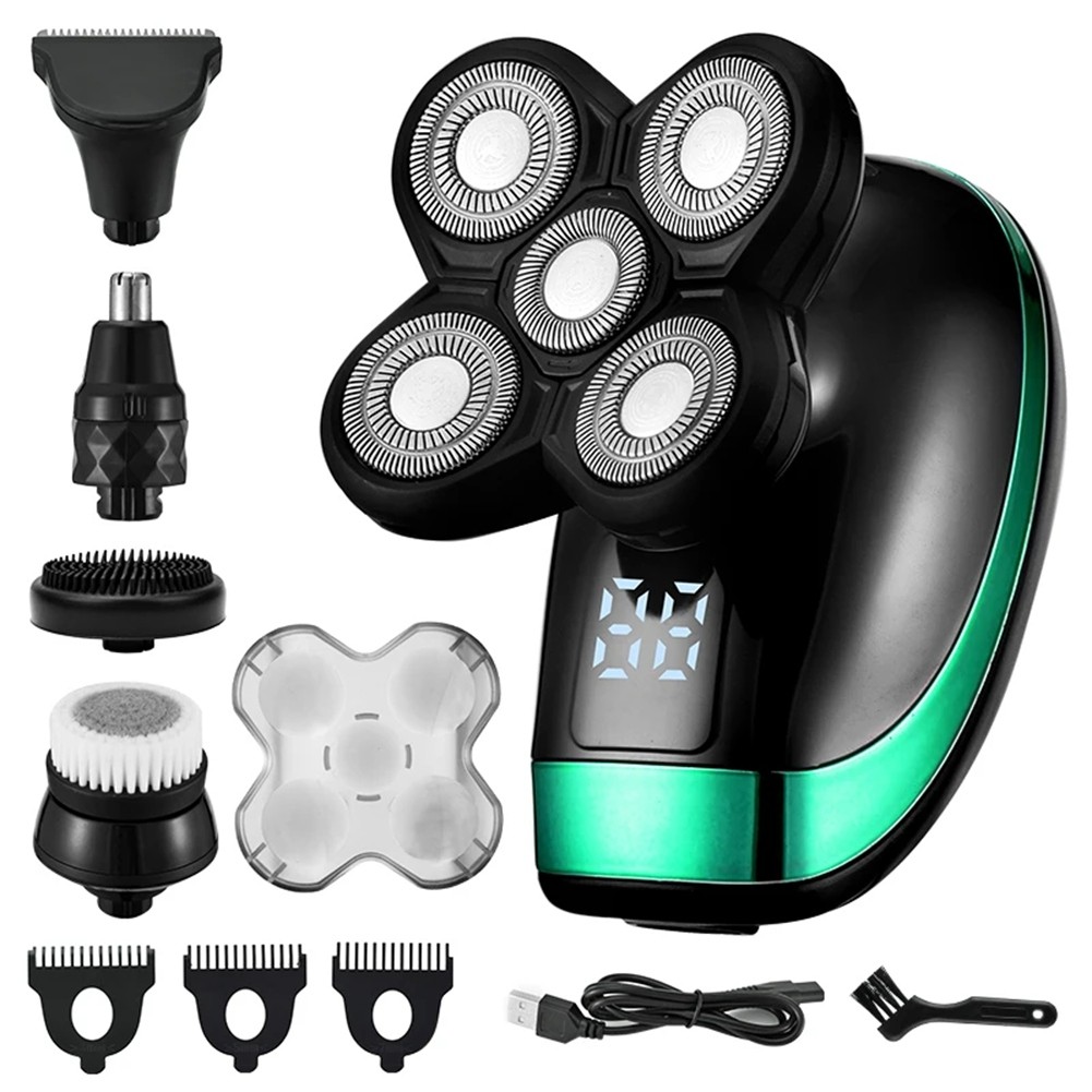 5 in 1 Rechargeable Electric Shaver, Shaving Hair Cutting Nose Hair, Ear4606