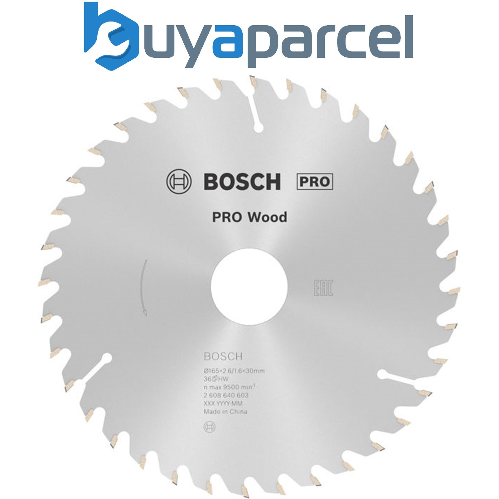 Bosch PRO Wood Circular Saw Blade 165 x 2.6 x 30 mm T36 2608640603