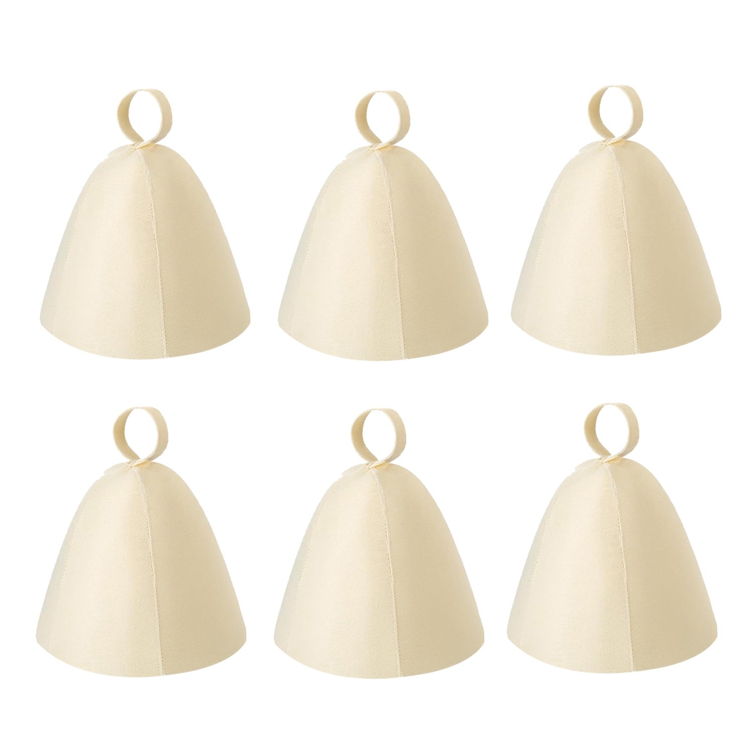 3X(6 Pcs Sauna Hat Felt Bath Hat Russian Wool Banya Hat Ukrainian Head 7385