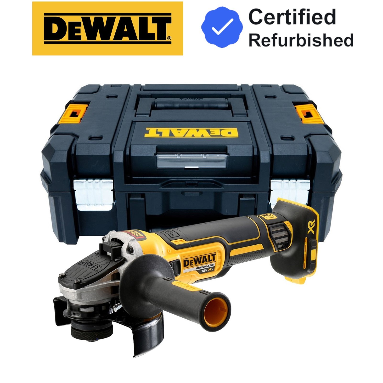 Dewalt DCG405N 18v XR Brushless Cordless 125mm Angle Grinder - Bare + Tstak Case