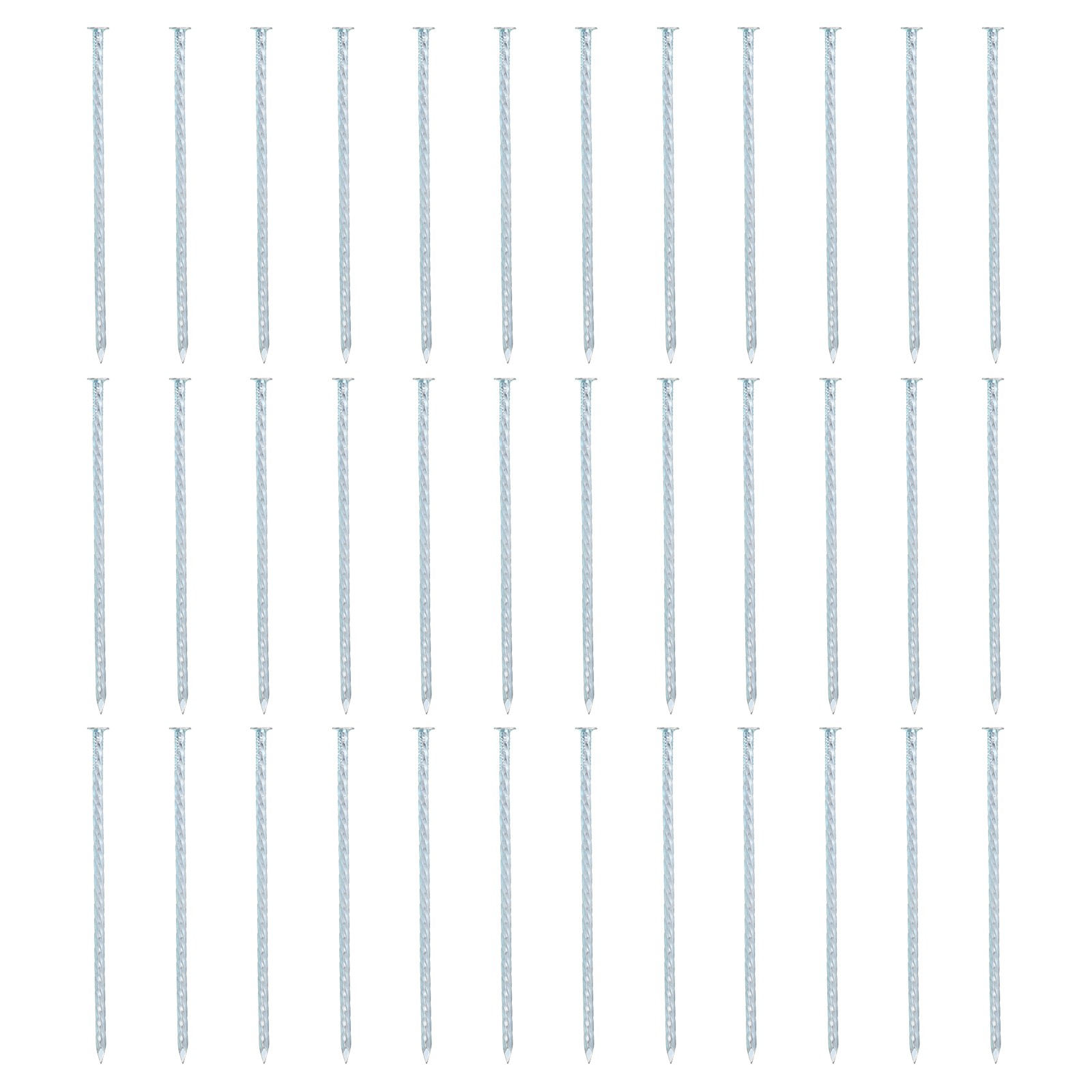 100Pcs Spiral Anchoring Stakes, 7 Inch Galvanized Artificial Turf Stakes, Silver