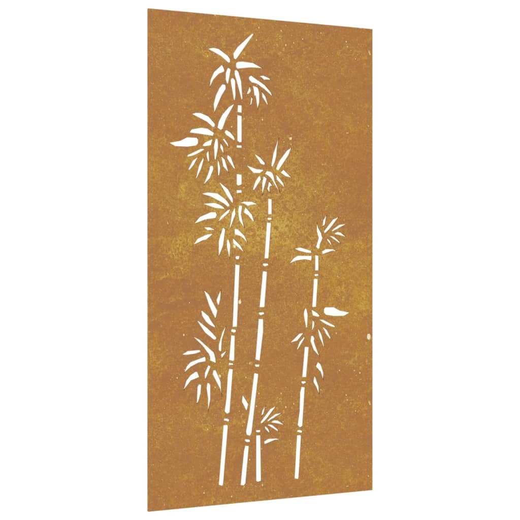 Garden Wall Decoration Art Decor Corten Steel Bamboo Design vidaXL