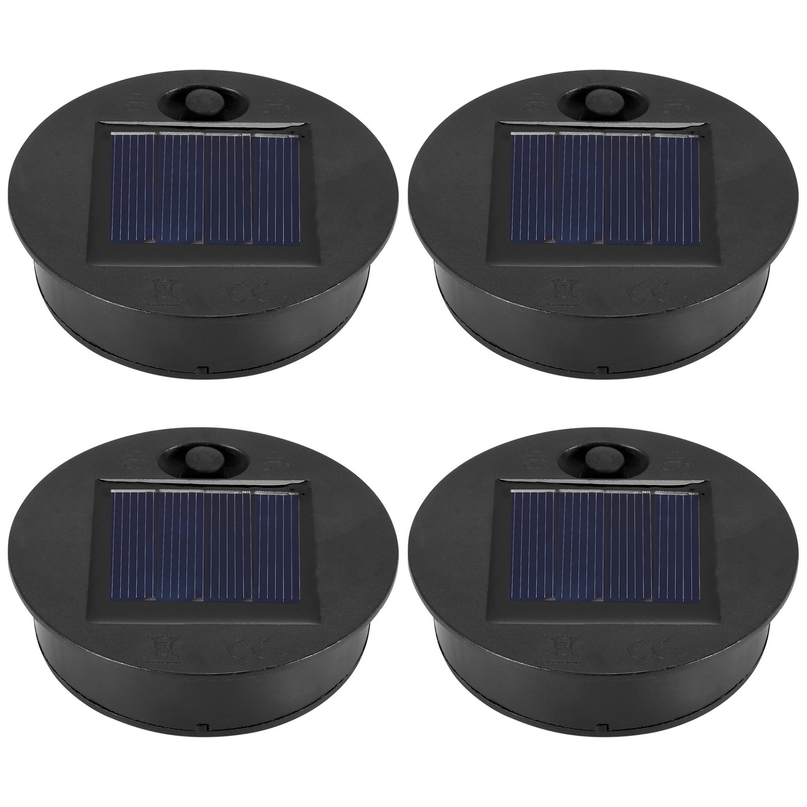 3X(4 Pieces Replacement Solar Light Tops Outdoor Hanging Light Solar Light8494