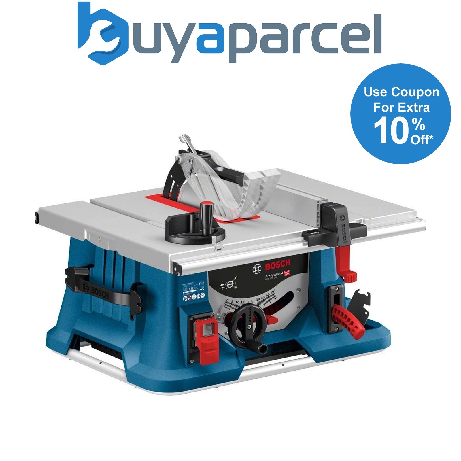 Bosch GTS635-216 240v Portable Table Saw 216mm 1600w - 70mm Cutting Height