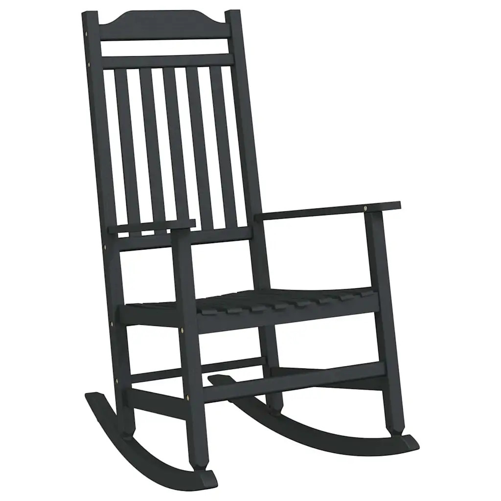vidaXL Rocking Chair Black 84 x 65 x 114 cm Resin, Garden and Terrace, Modern Ro