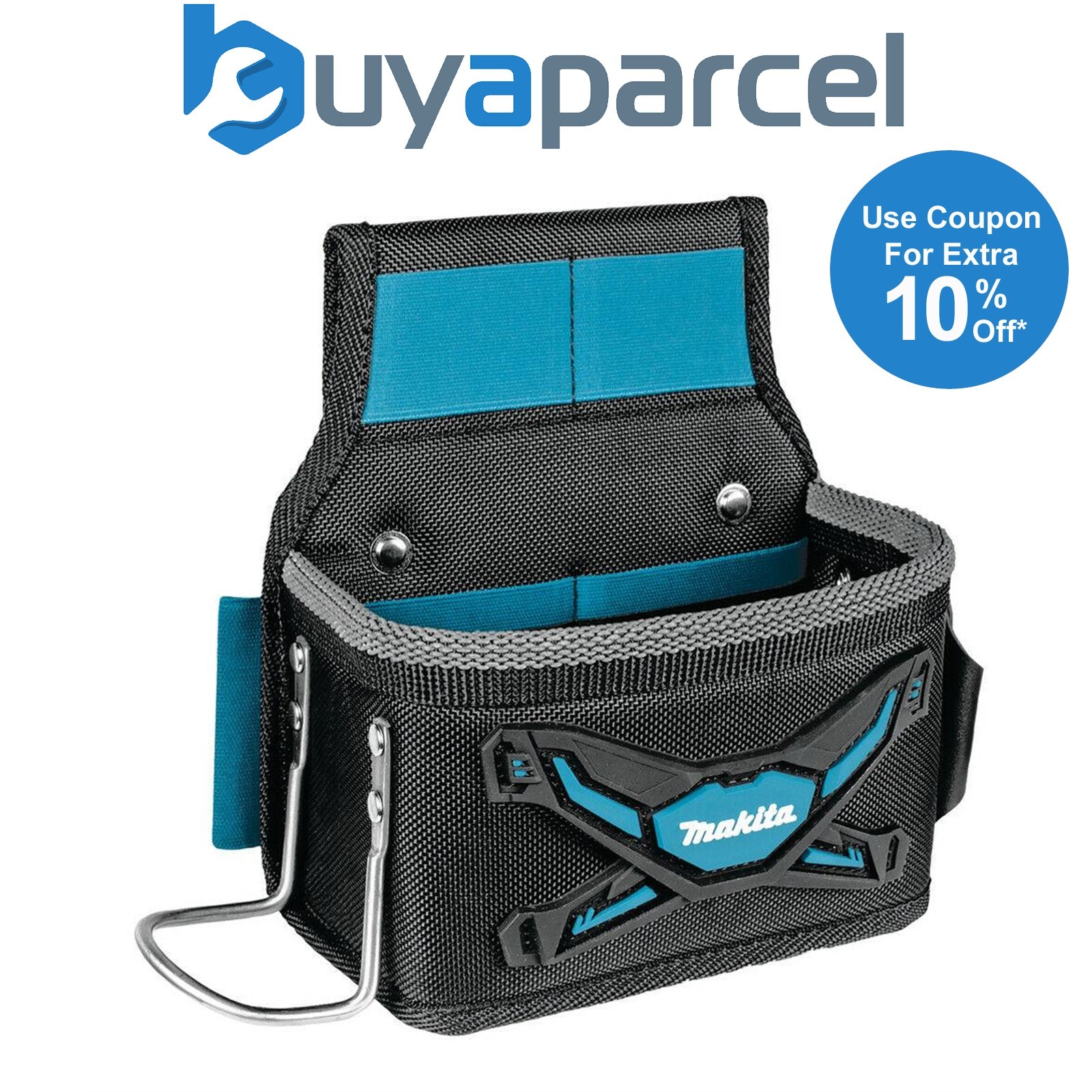 Makita E-05197 Square Riveted Screw Nails Pouch Hammer 2xBattery Holder