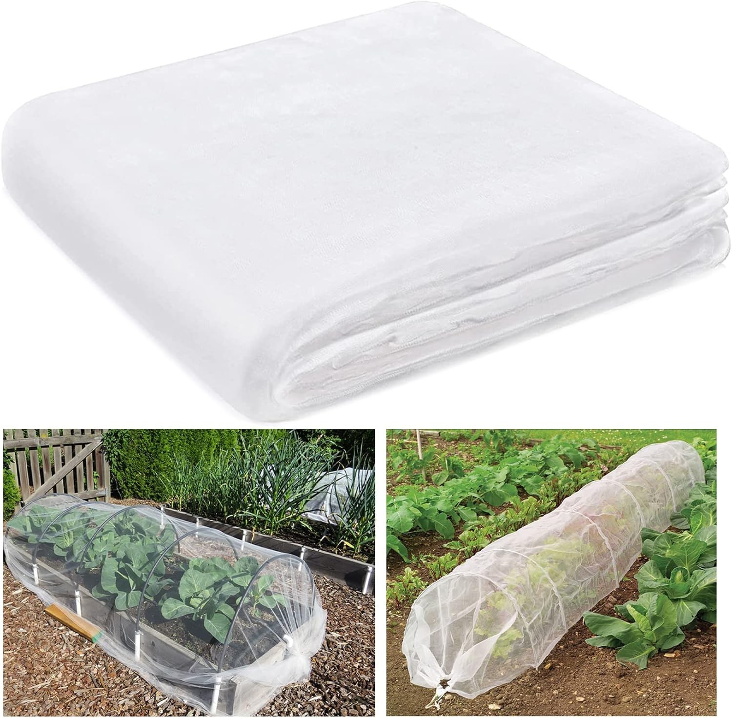 OAHAO Insect Netting Mesh – Fine Garden Netting for Vegetables, Fruits, Flowe
