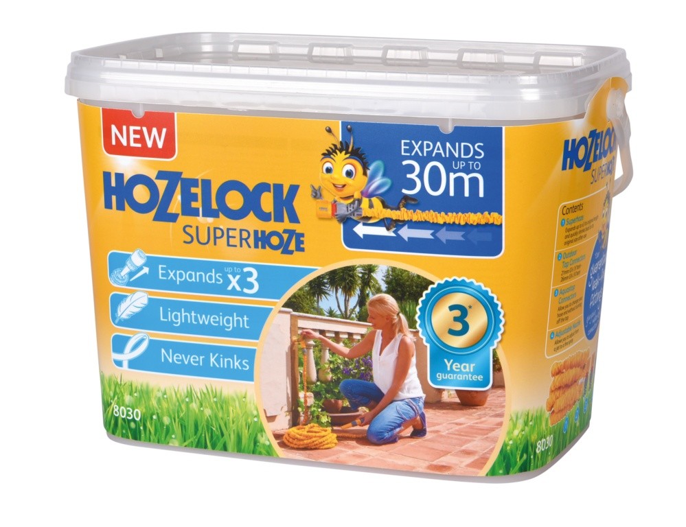 Hozelock Superhoze Expandable Outdoor Garden Hose Set - Expands up to 30 Metres