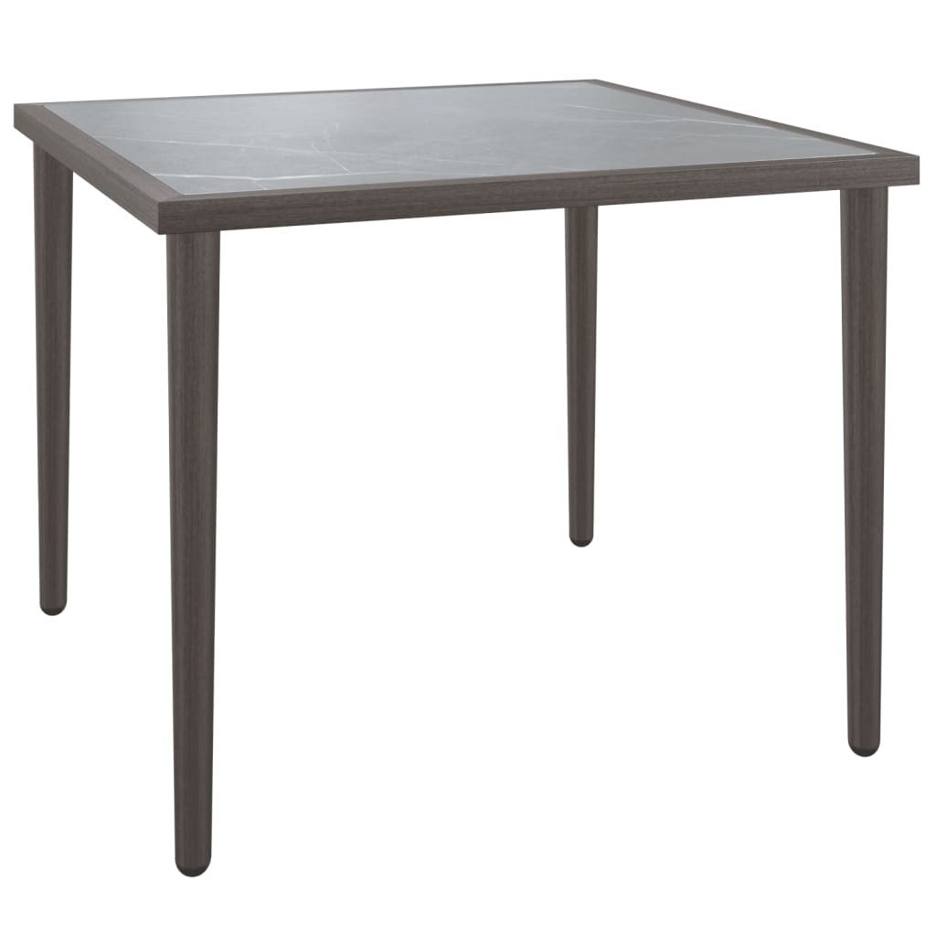 Garden Table Outdoor Coffee Dining Side Grey Steel vidaXL