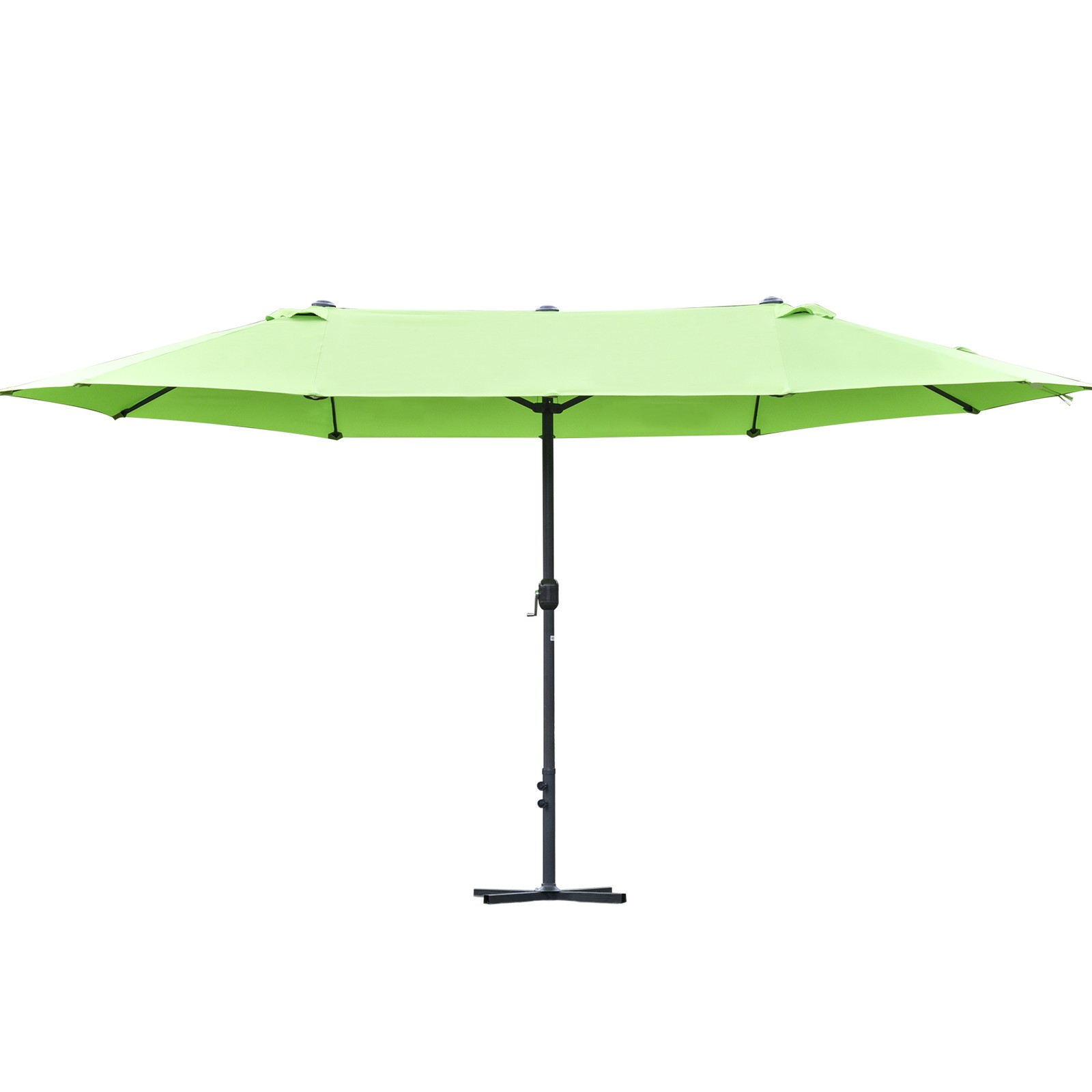 Outsunny 4.6M Garden Umbrella Canopy Sun Shade, Only Cross Base, Green