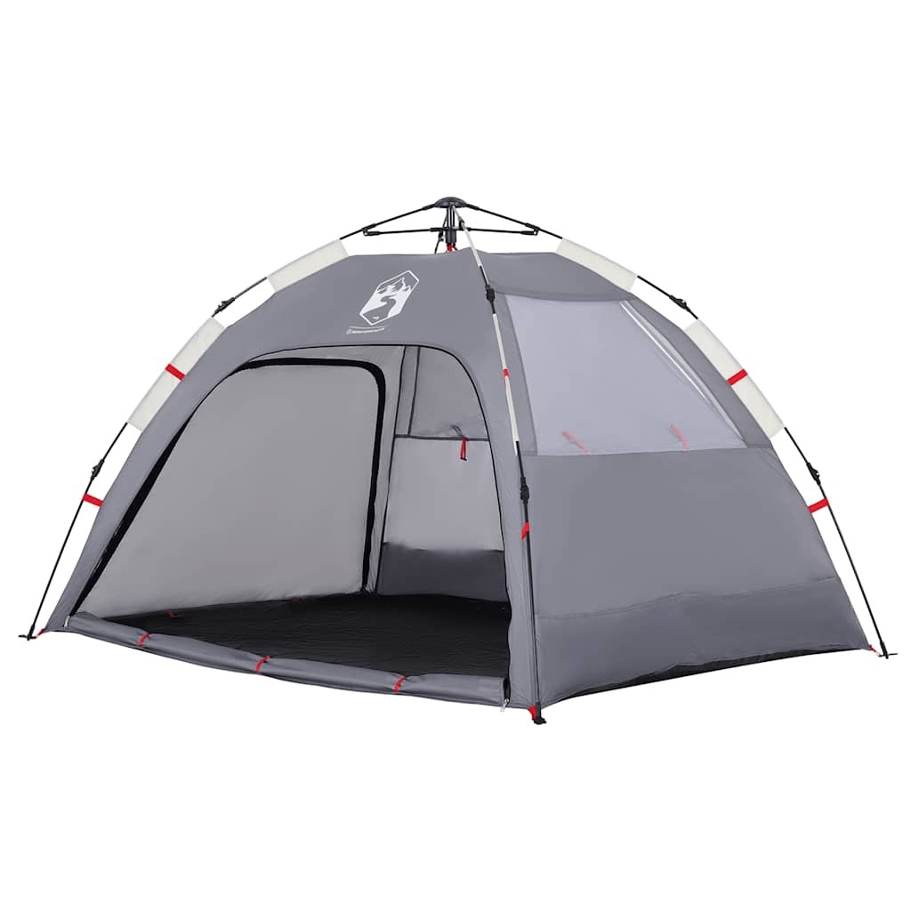 Beach Tent 2-Person Lightweight Grey Quick Release Waterproof vidaXL