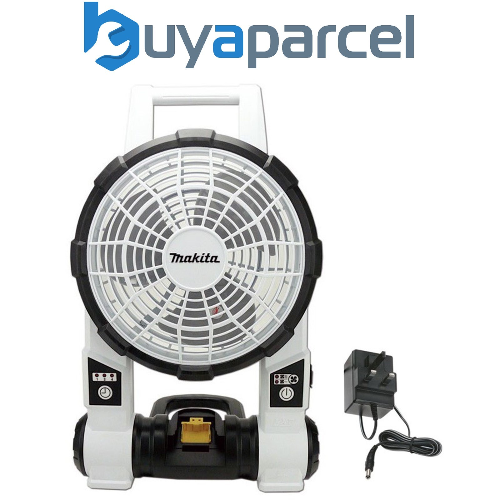 Makita DCF201ZW 14v 18v 240v LXT Cordless Portable 2 Speed Fan White + Plug