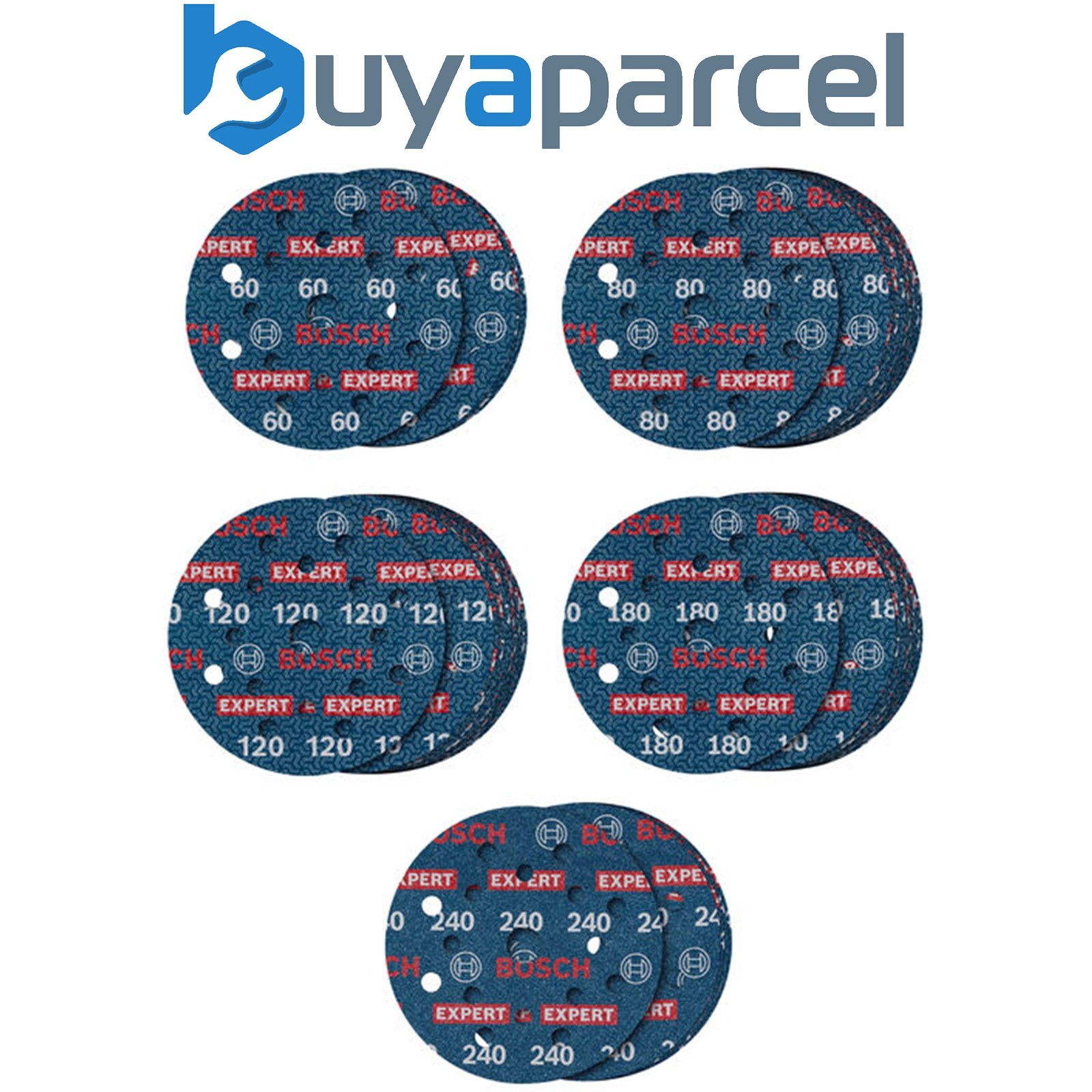 Bosch EXPERT O780 Foil Sanding Disc Set 125 mm 55 pcs 2608902429