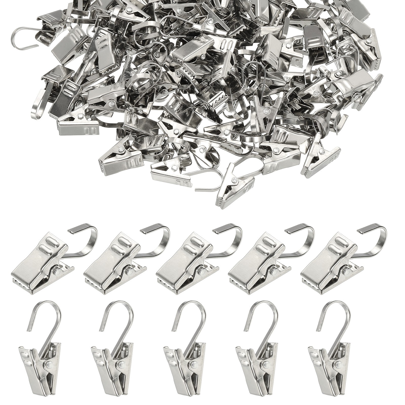 300 Pcs Stainless Steel String Light Hanging Clips Curtain Decoration Hanger