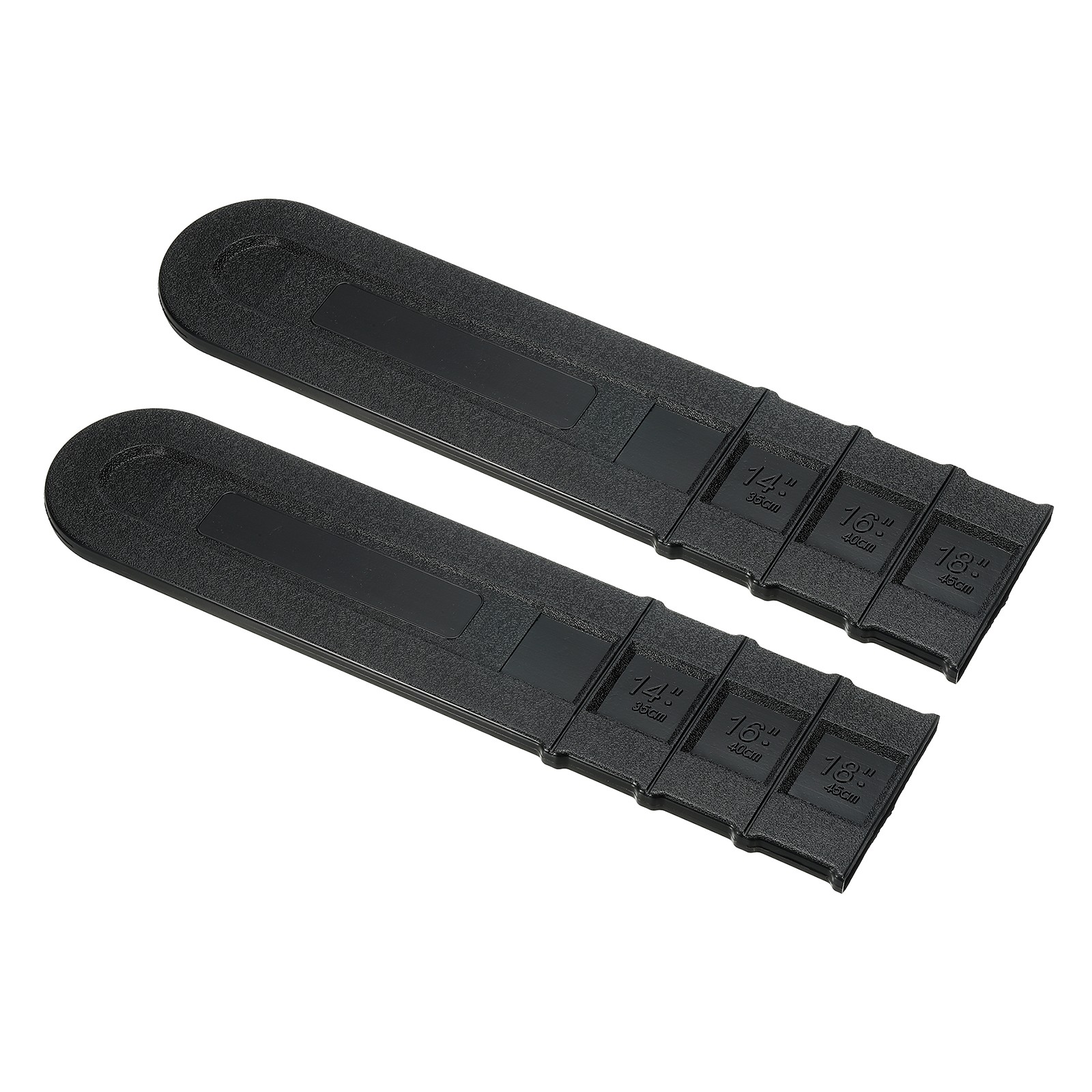 18" Chainsaw Chain Protective Bar Cover, 2Pcs Plastic Scabbard Guard, Black