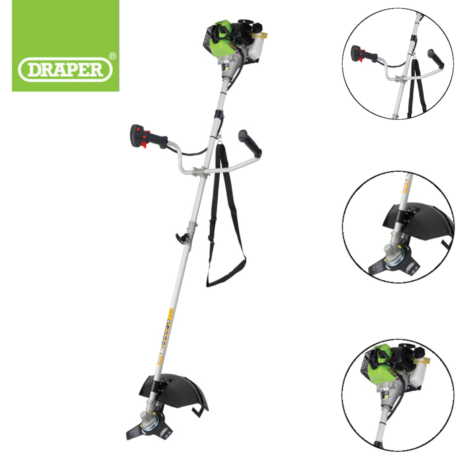 Draper Garden Brush Cutter and Line Trimmer Petrol 80880 GTP34 Strimmer (32.5cc)