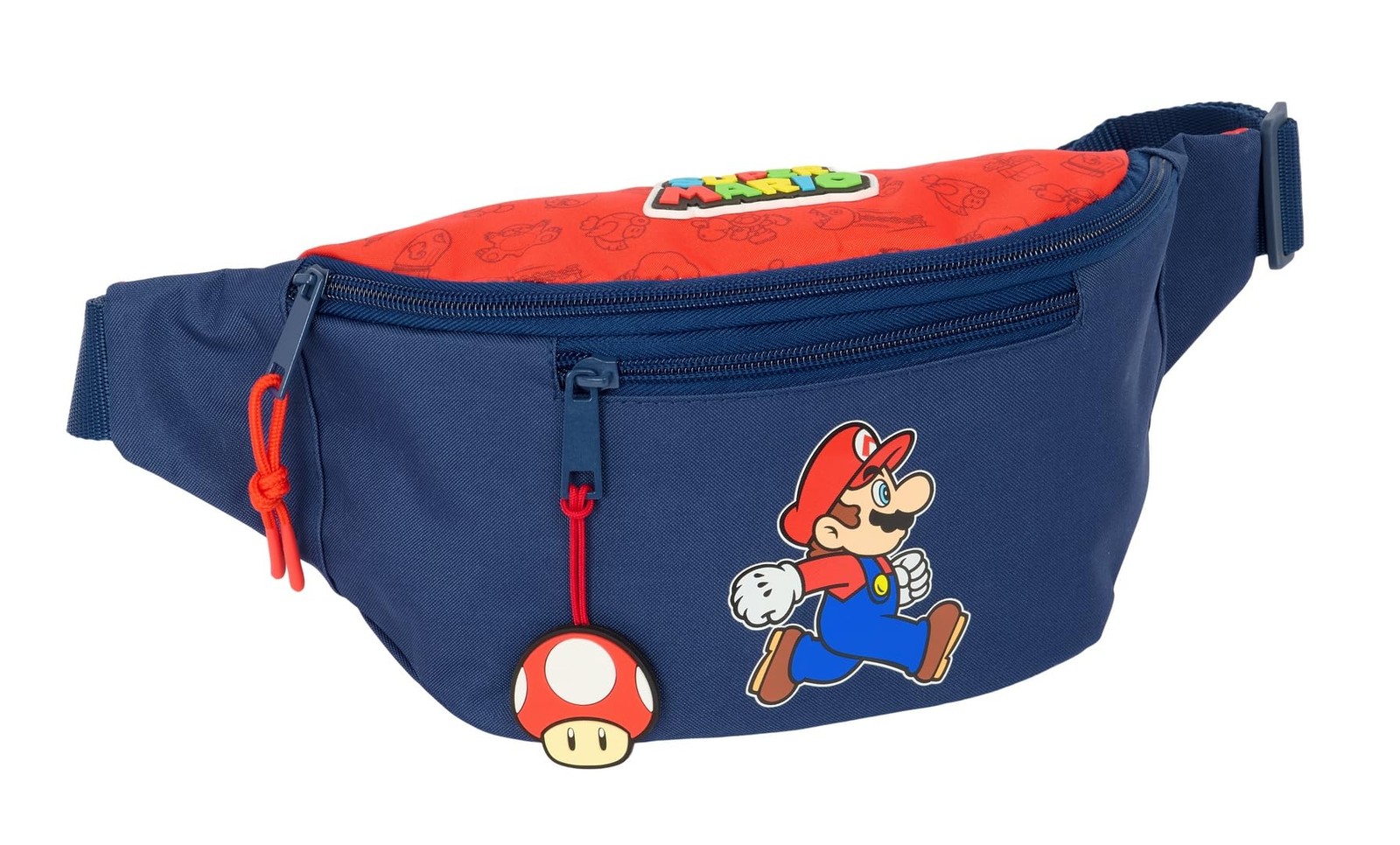 Super Mario Trick – Fanny Pack with External Pocket, Ideal for Youth and Childre