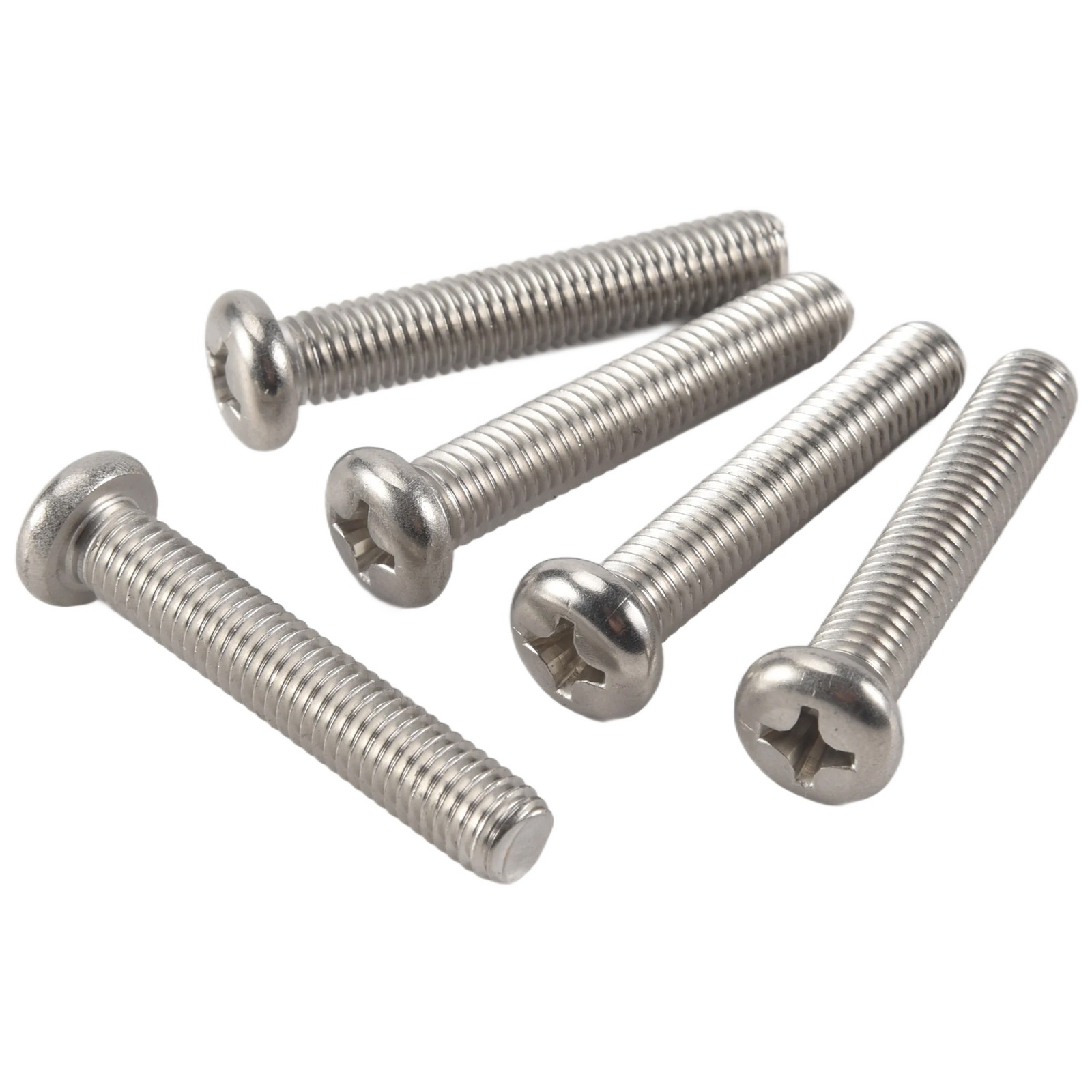 10X(M8 x 45mm 304 Stainless Steel Machine Screw Bolt 5pcs W3J8)8524