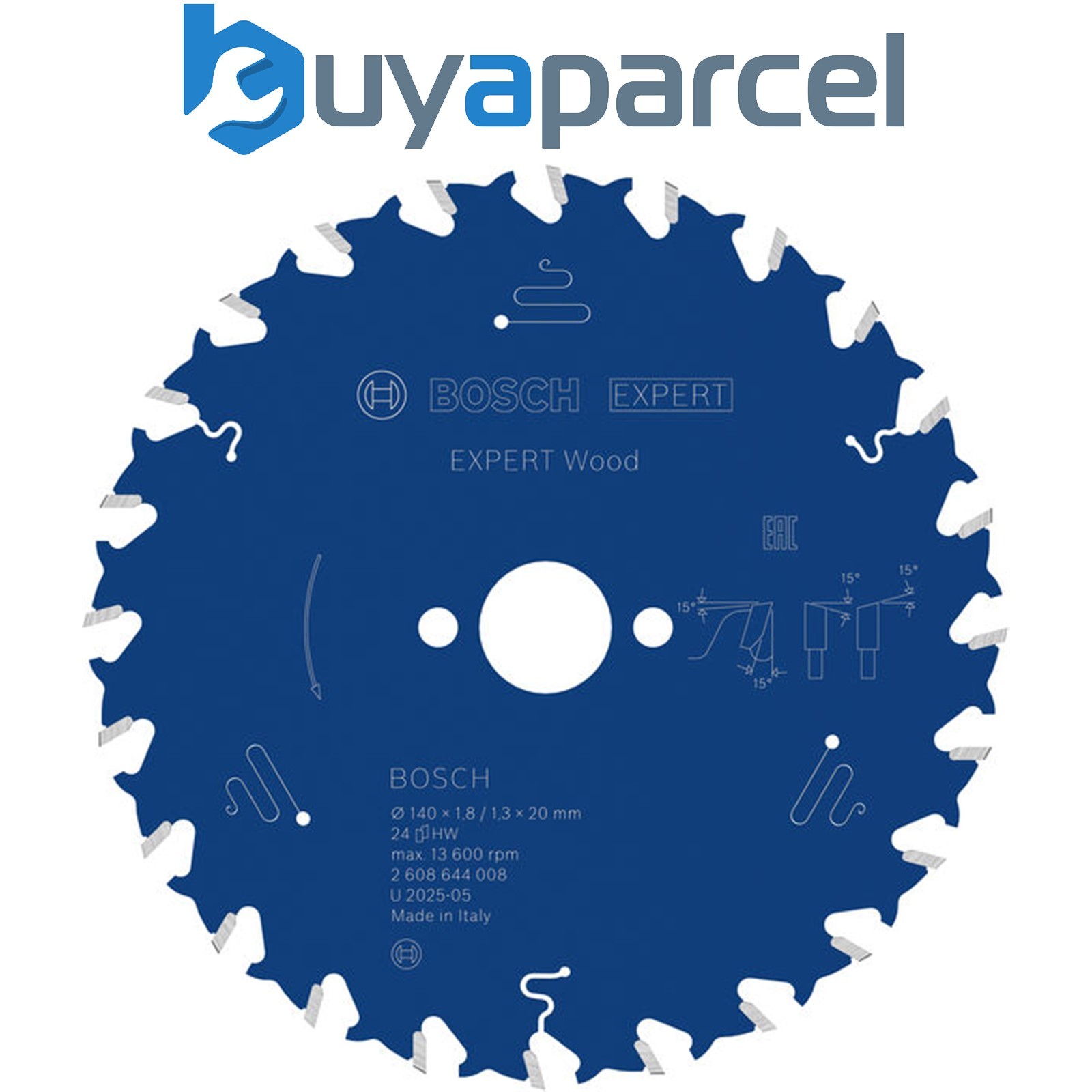 Bosch EXPERT Wood Circular Saw Blade 140 x 1.8/1.3 x 20 mm T24 2608644008