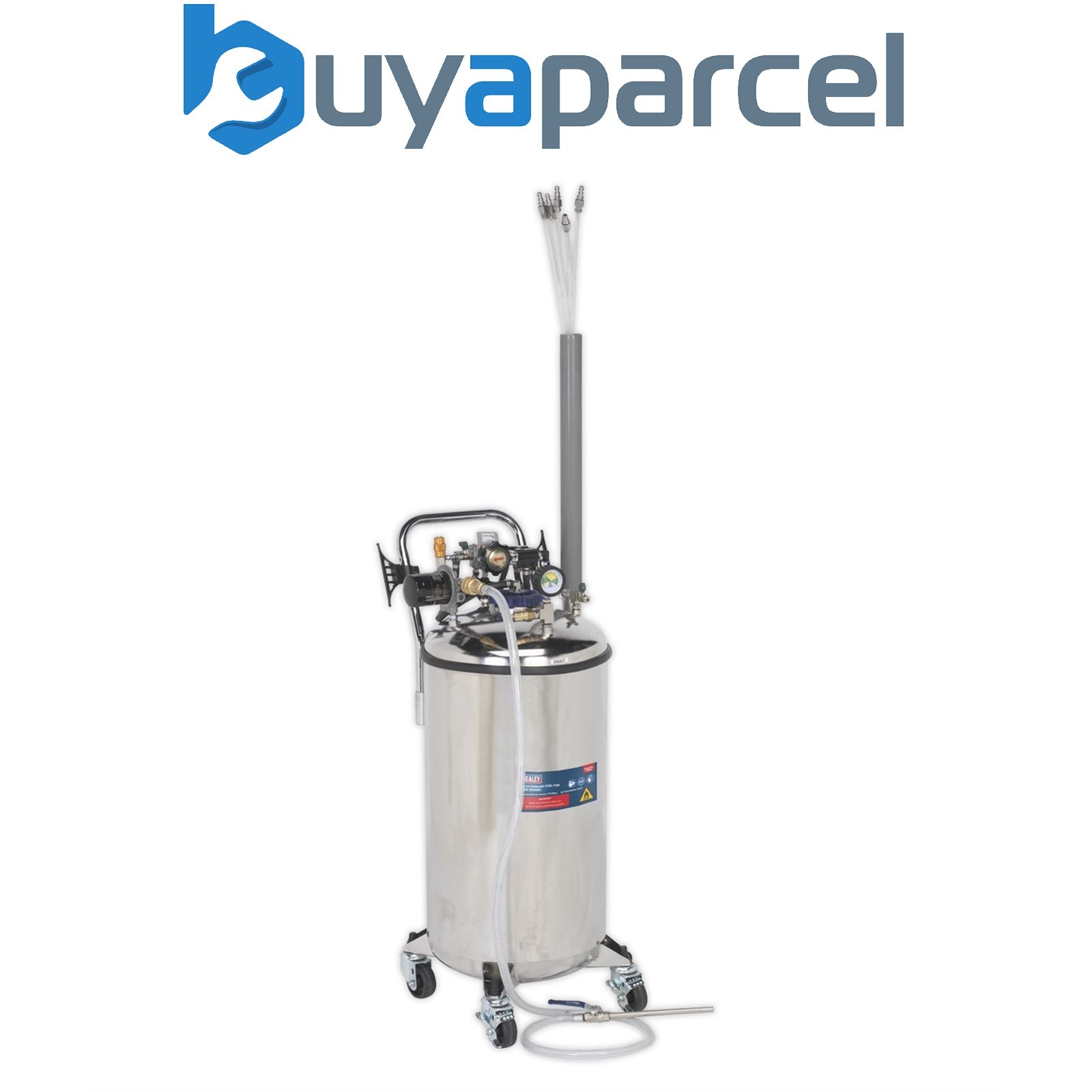 Sealey TP201 Stainless Steel Fuel Tank Drainer 90L