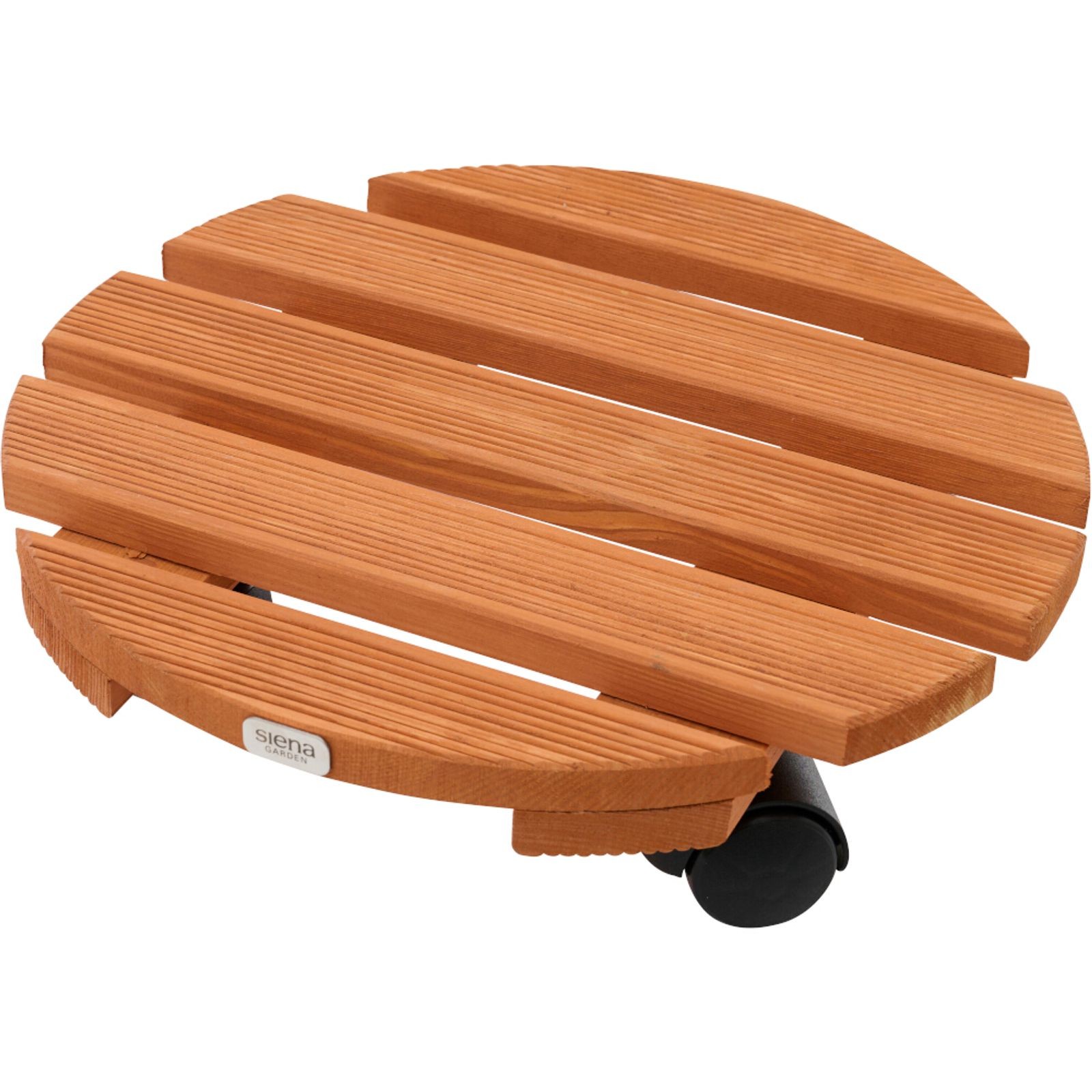 Wood Plant Roller Plant Saucer Pot Roller Ø 38Cm Braun 30 Kg Load Capacity