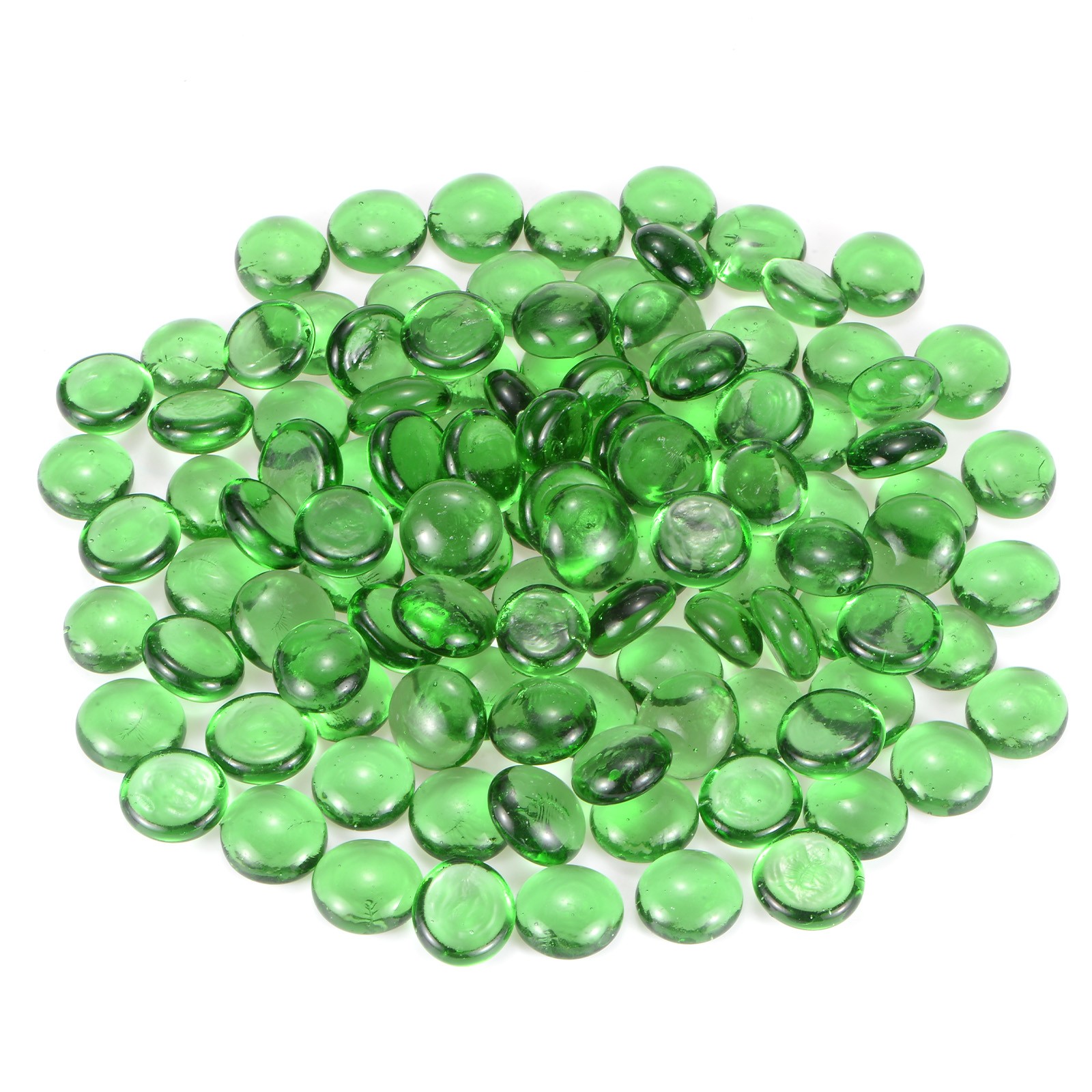 High Luster Round Fire Glass Beads for Vases 18-22mm, 1.21-Pound [Green]