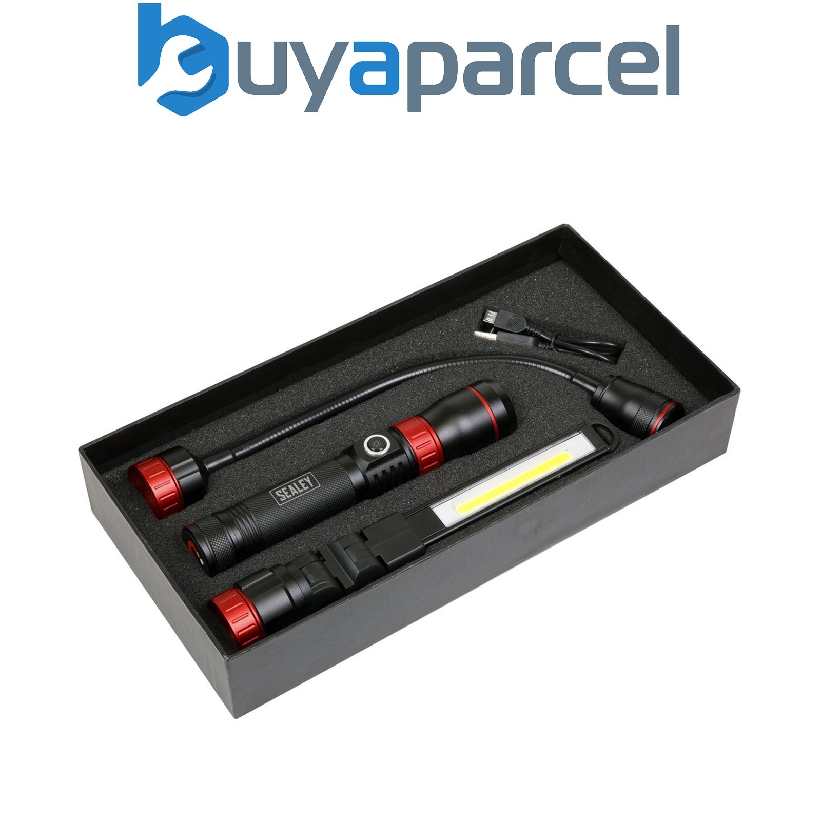 Sealey LED0131R Rechargeable Inspection Light Interchangeable 3-in-1 COB LED
