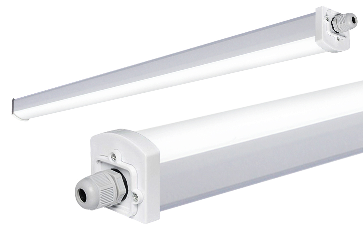 36W LED Batten Light 4ft Frosted Cover Triproof Fitting IP66 Replacement for T8