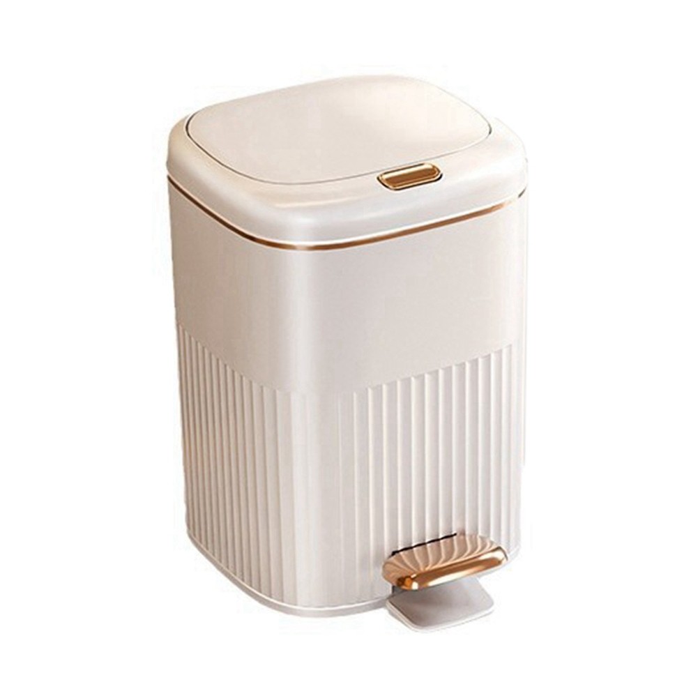 10L Luxury Pedal Trash Can for Bathroom, Capacity Kitchen Recycle Bin4229