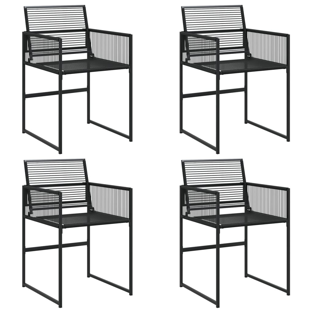 Garden Chairs with Cushions Outdoor Chair Patio Chair 4 pcs Poly Rattan vidaXL