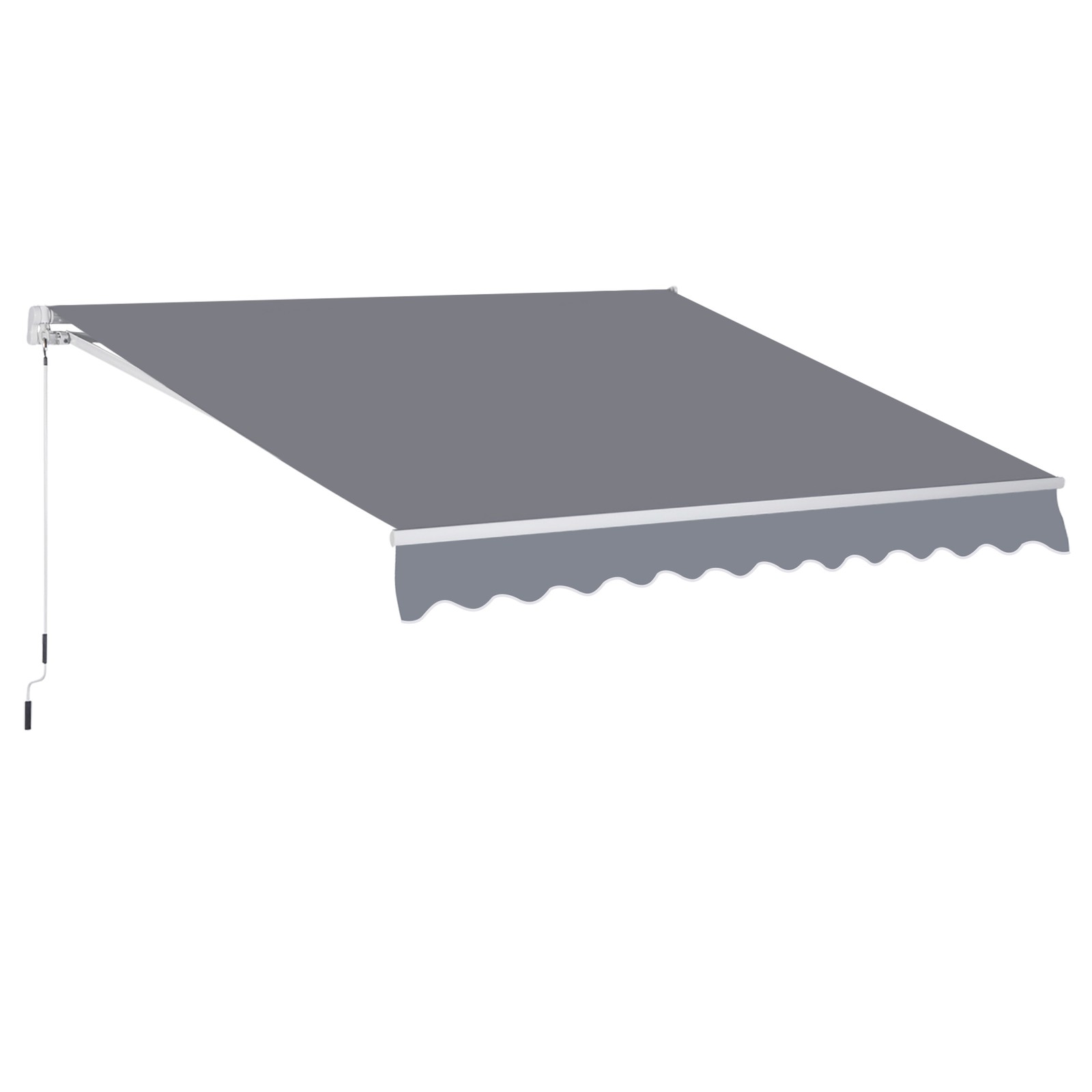 Outsunny 2.95 x 2.5m Canopy Sun Shade Shelter with Crank Handle, Grey