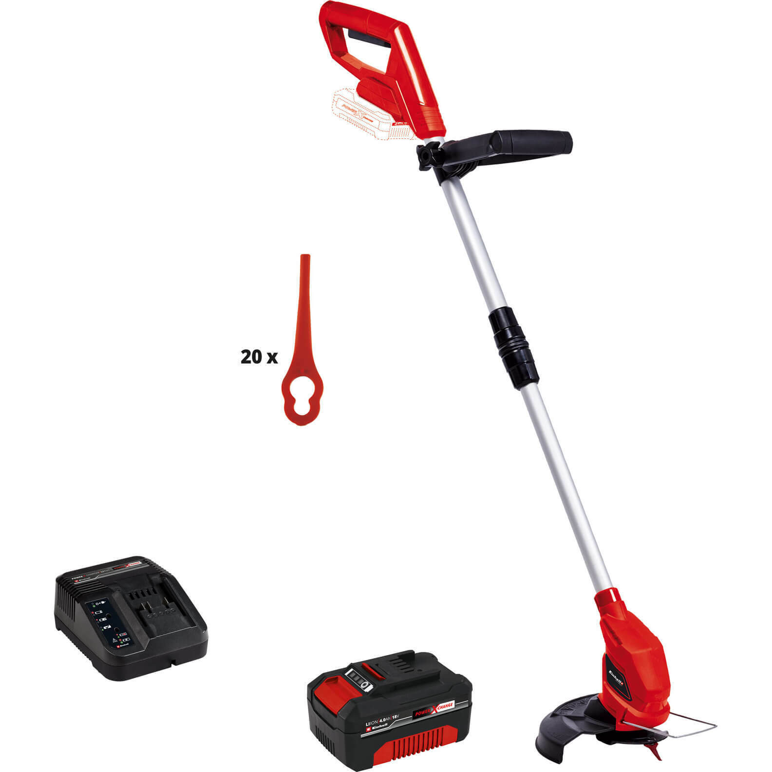 Einhell GC-CT 18/24 Li 18v Cordless Telescopic Grass Trimmer 240mm 1 x 4ah Li-io