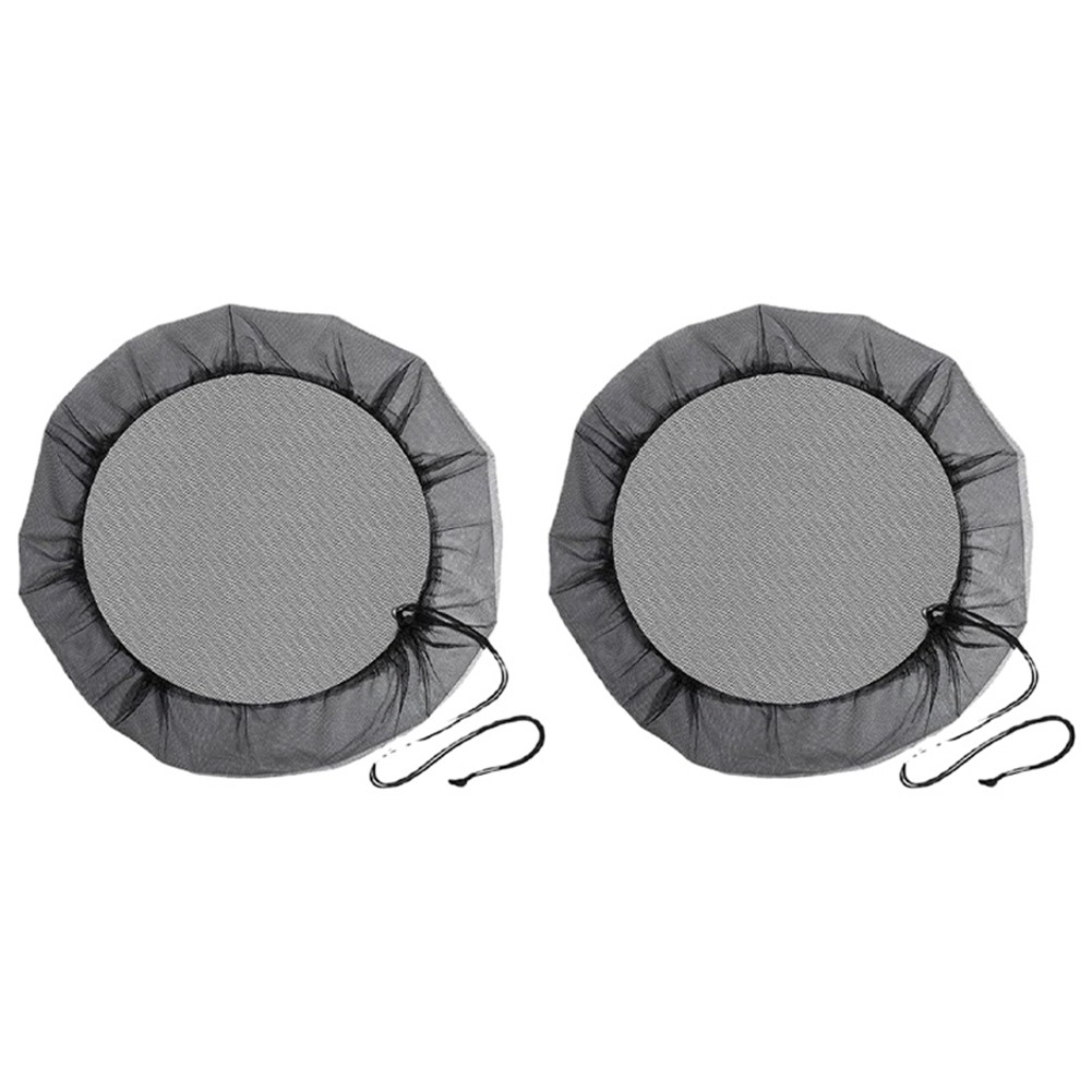 3X(Mesh Cover for Rain Barrels with Drawstring, Netting Screen Cover for4779