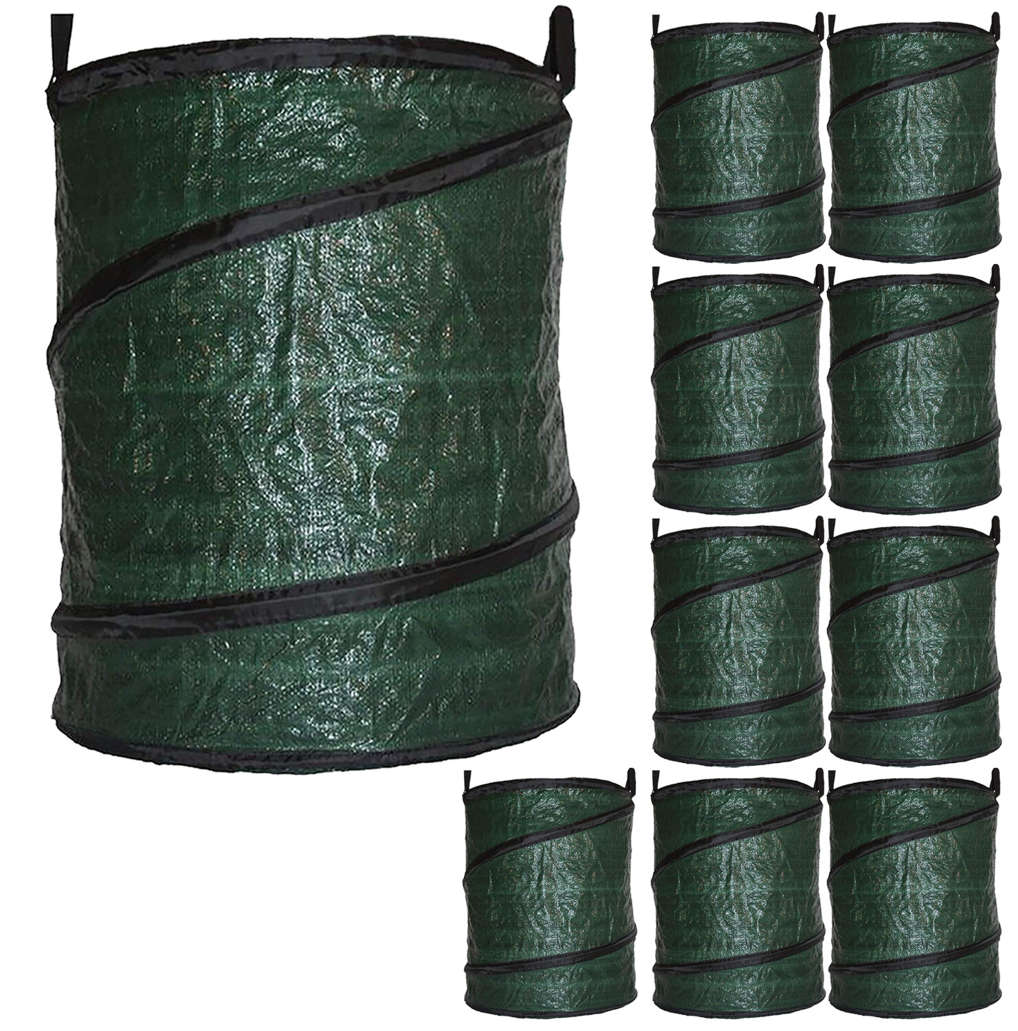 Garden Grow Bag Large Reusable Vegetable Fruit Growing Collapsible PopUp 90L x10