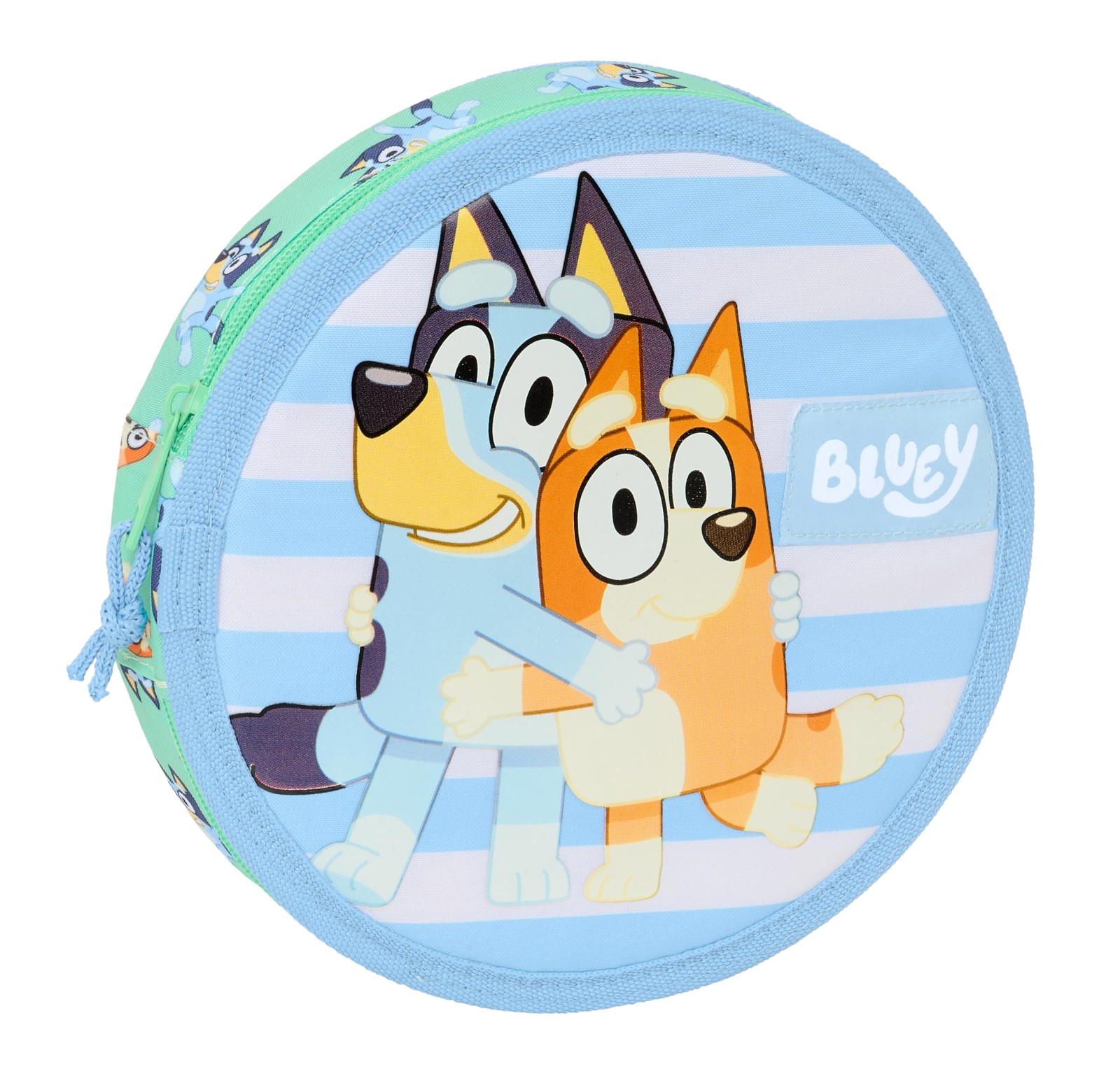 Safta Blue Sisters – Round Pencil Case, with 18 Pieces, Easy Cleaning, Children'