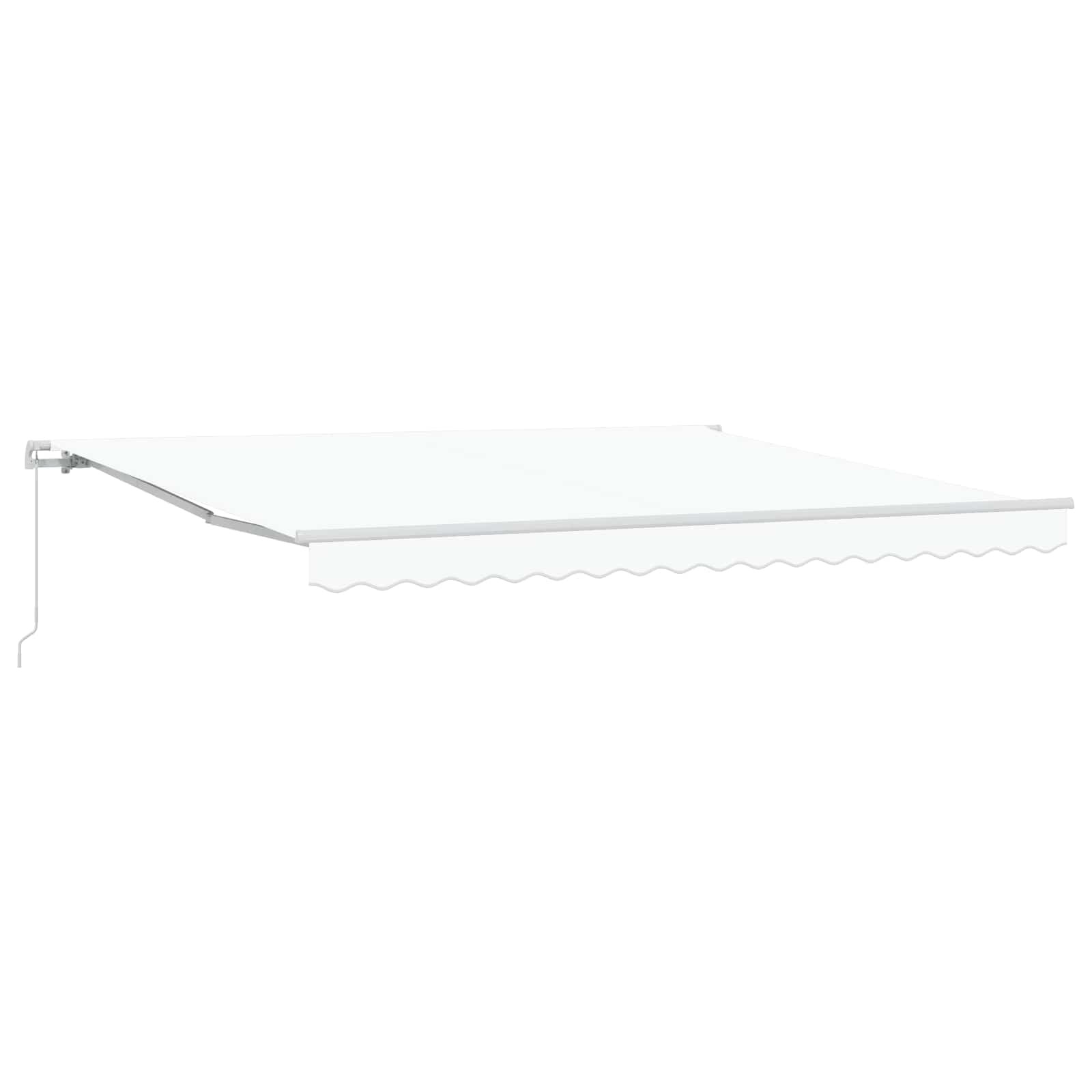 vidaXL Retractable Awning White 400 x 300 cm Polyester and Aluminium, Adjustable