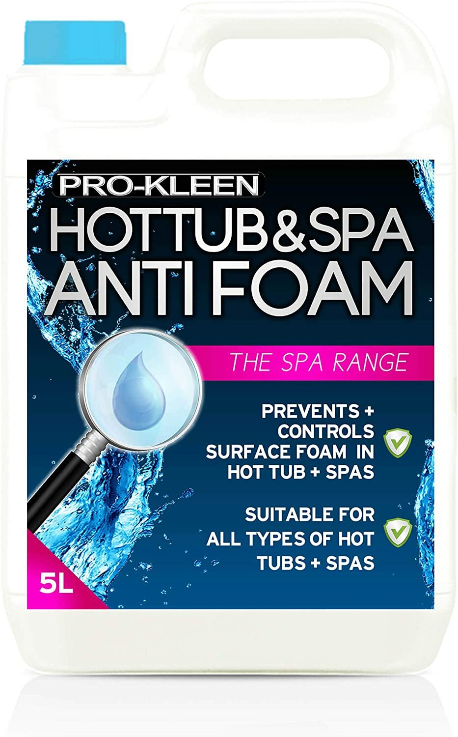 ProKleen Hot Tub Anti Foam Chemical Cleaner Spa Whirlpool Cleaning 5L