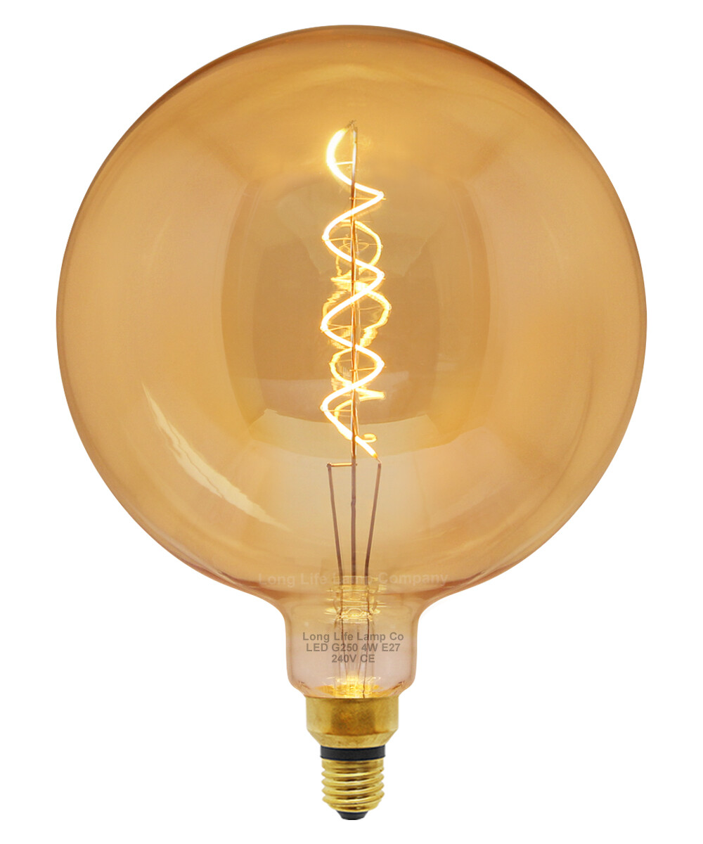 Retro Vintage Globe Cage Light Bulb G250 OVERSIZE LED Industrial Edison XL Lamp