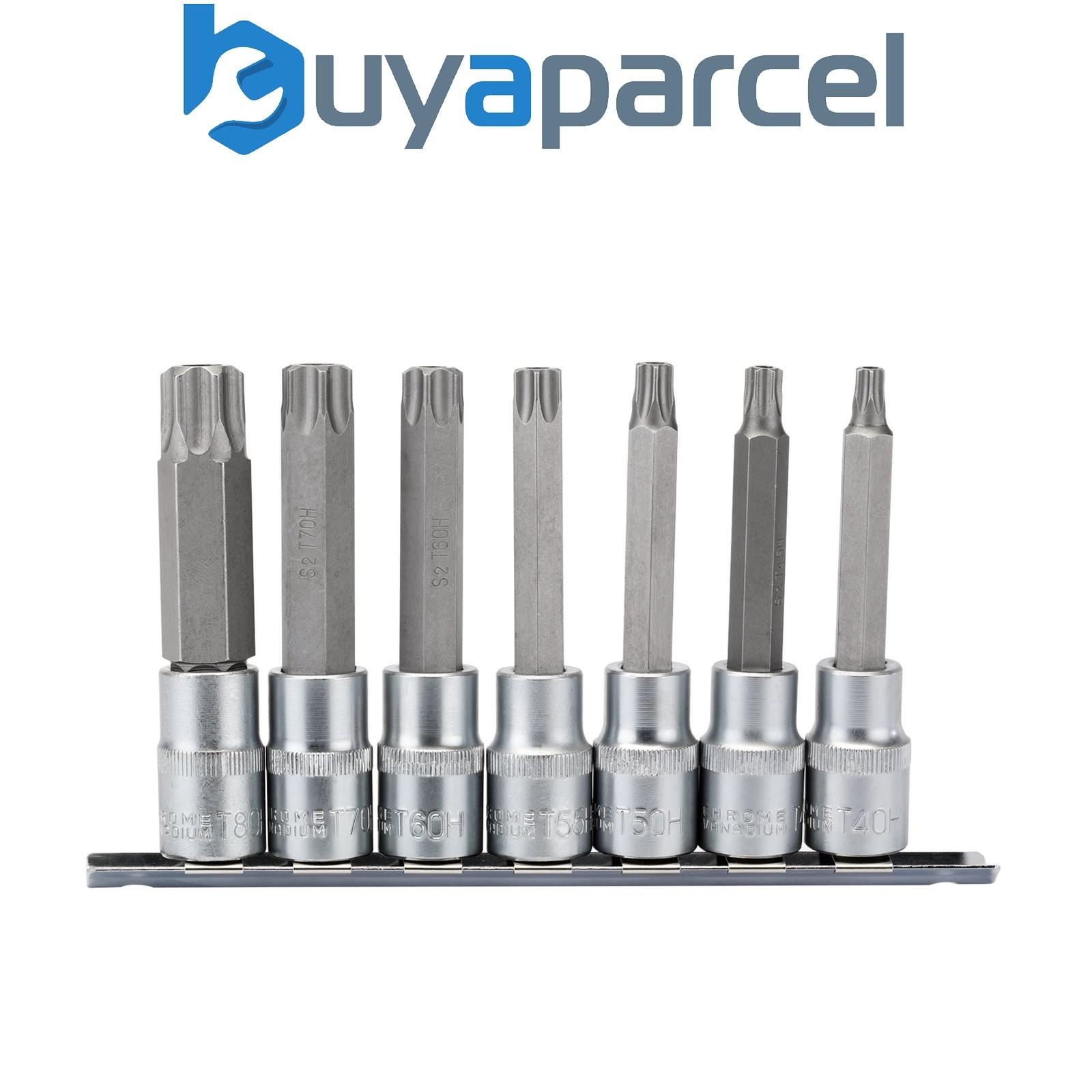 Draper 16338 Draper Expert TX-STAR Security Socket Bit Set, 1/2" Sq. Dr., 100mm