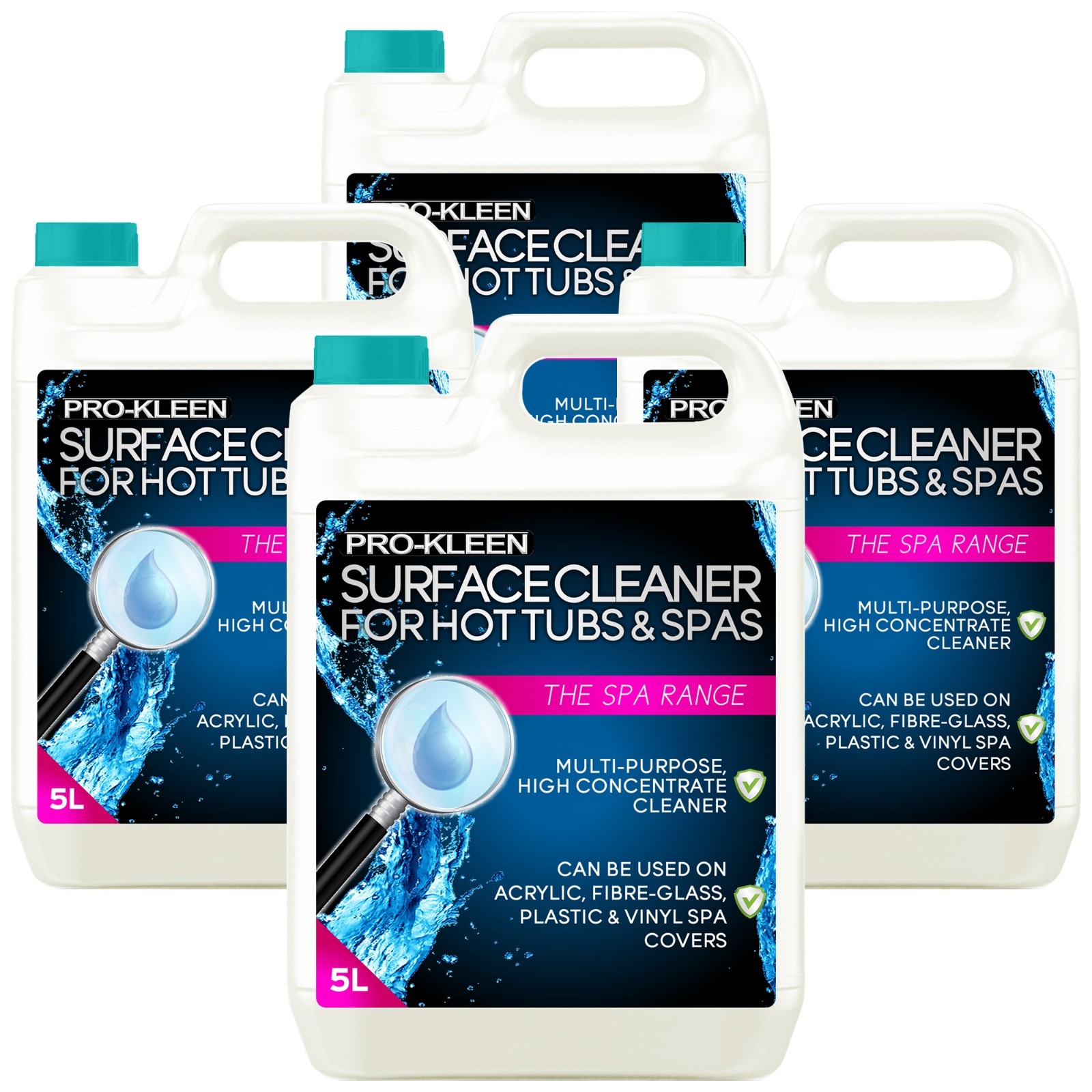 ProKleen Hot Tub Spa Surface Cleaner Multipurpose Shells Plastic Acrylic 20L