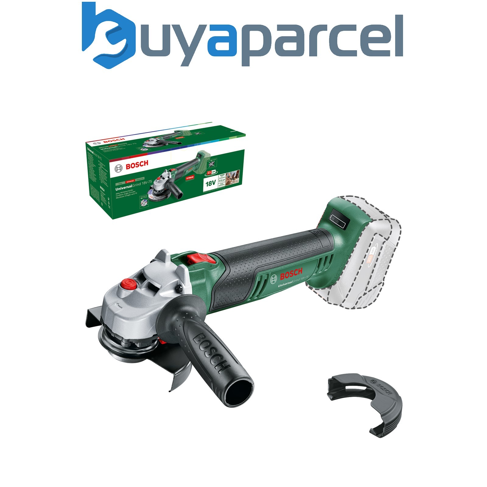 Bosch Cordless Angle Grinder UniversalGrind 18V-75 Carton box 06033E5070