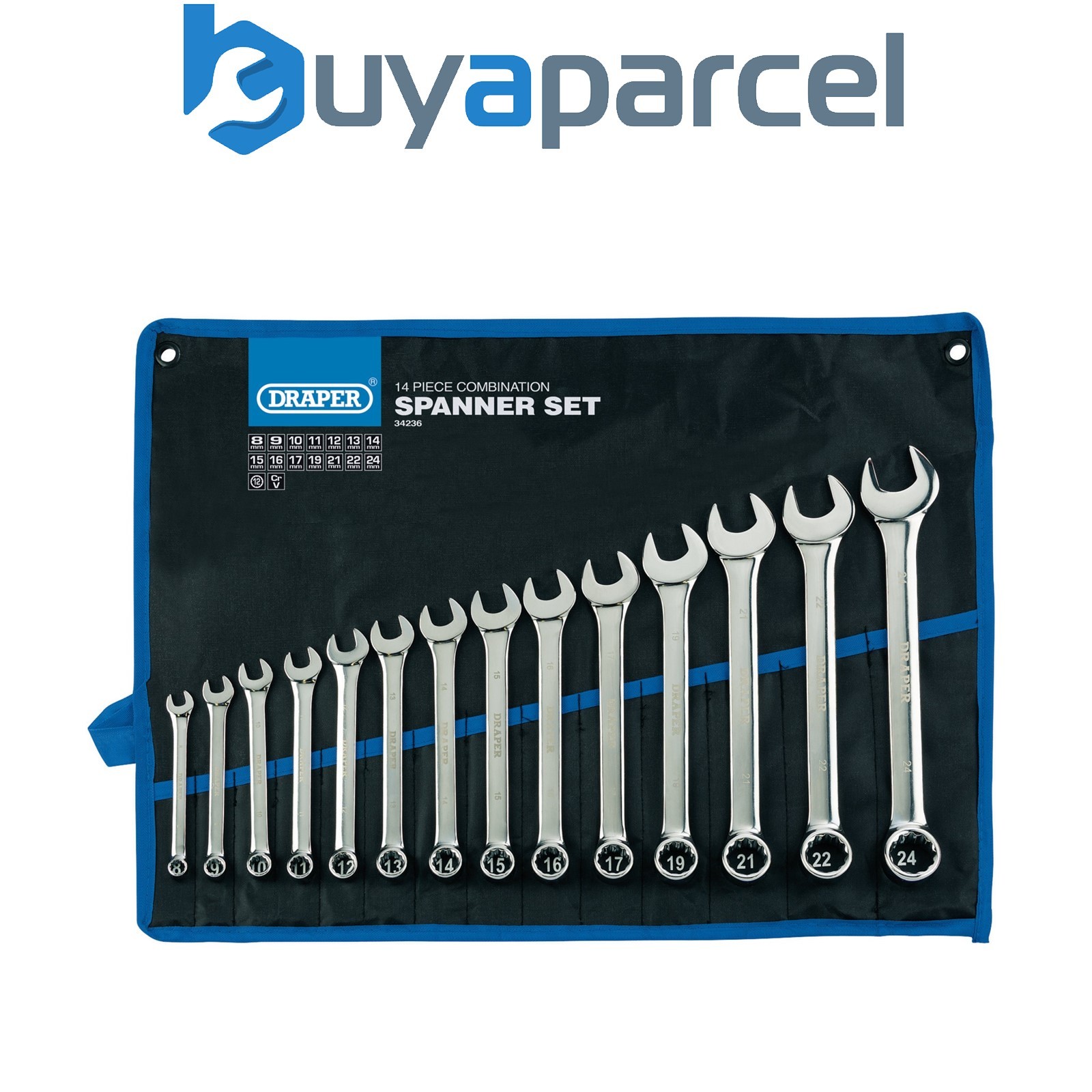 Draper 34236 Draper HI-TORQ Metric Combination Spanner Set (14 Piece)