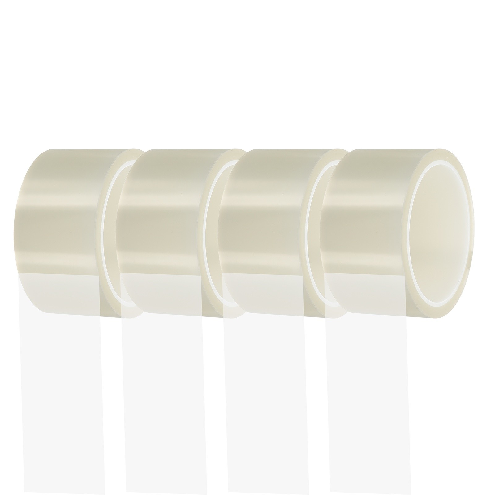 PET Heat Tape 50mm x 33m(108ft), 4 Rolls Clear High Temp Resistant Transfer Tape