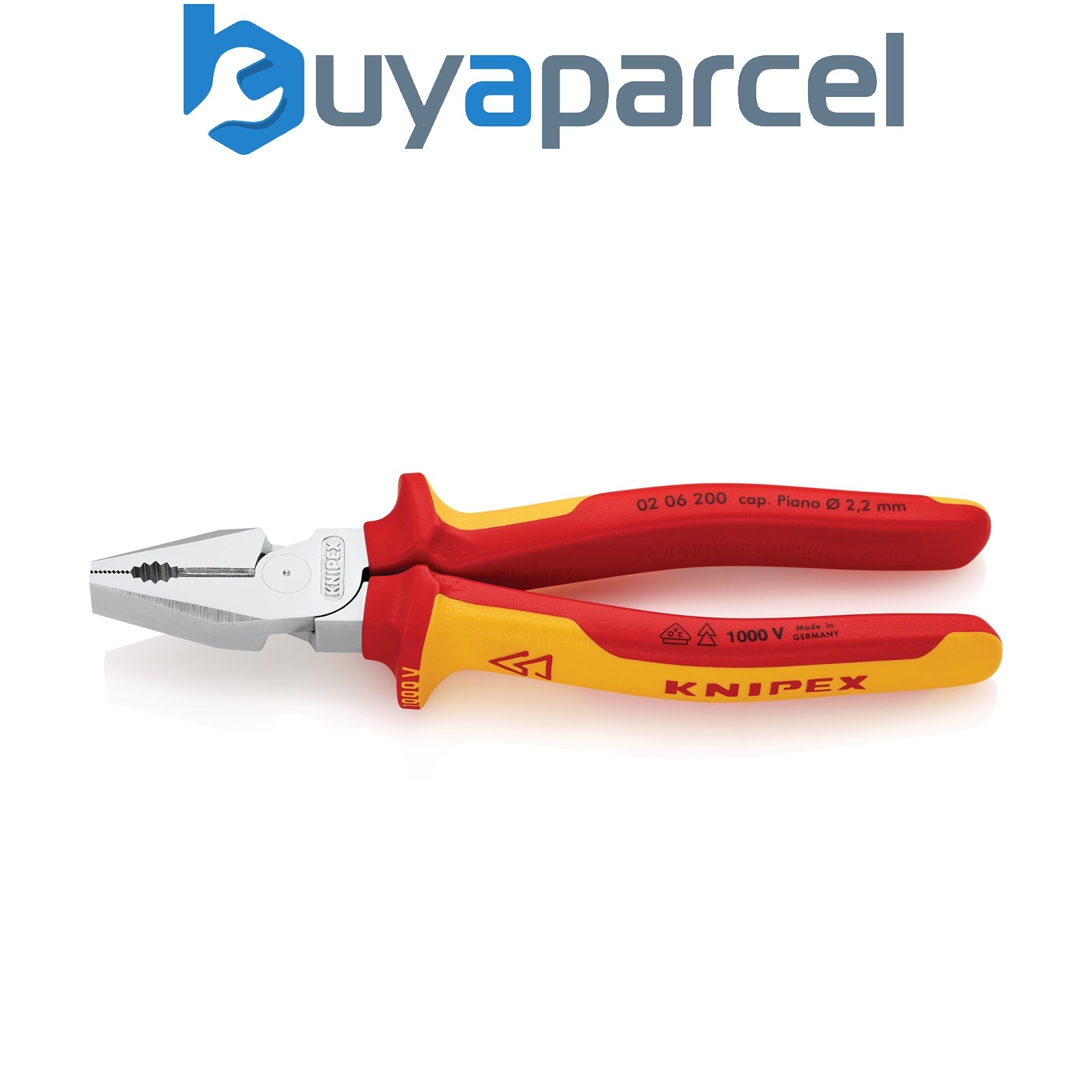 Draper 59818 KNIPEX 02 06 200 VDE High Leverage Combination Pliers, 200mm