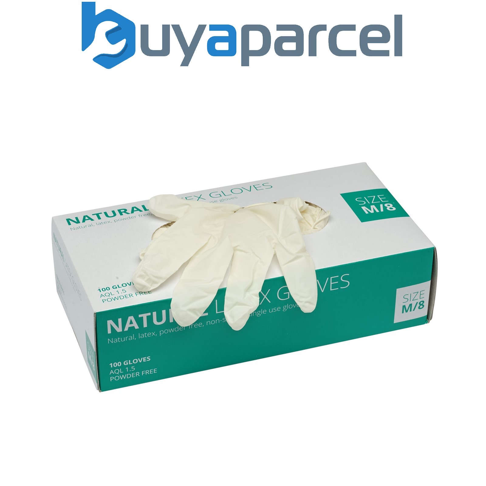 Draper 30929 Latex Gloves, Size Medium, White (Box of 100)