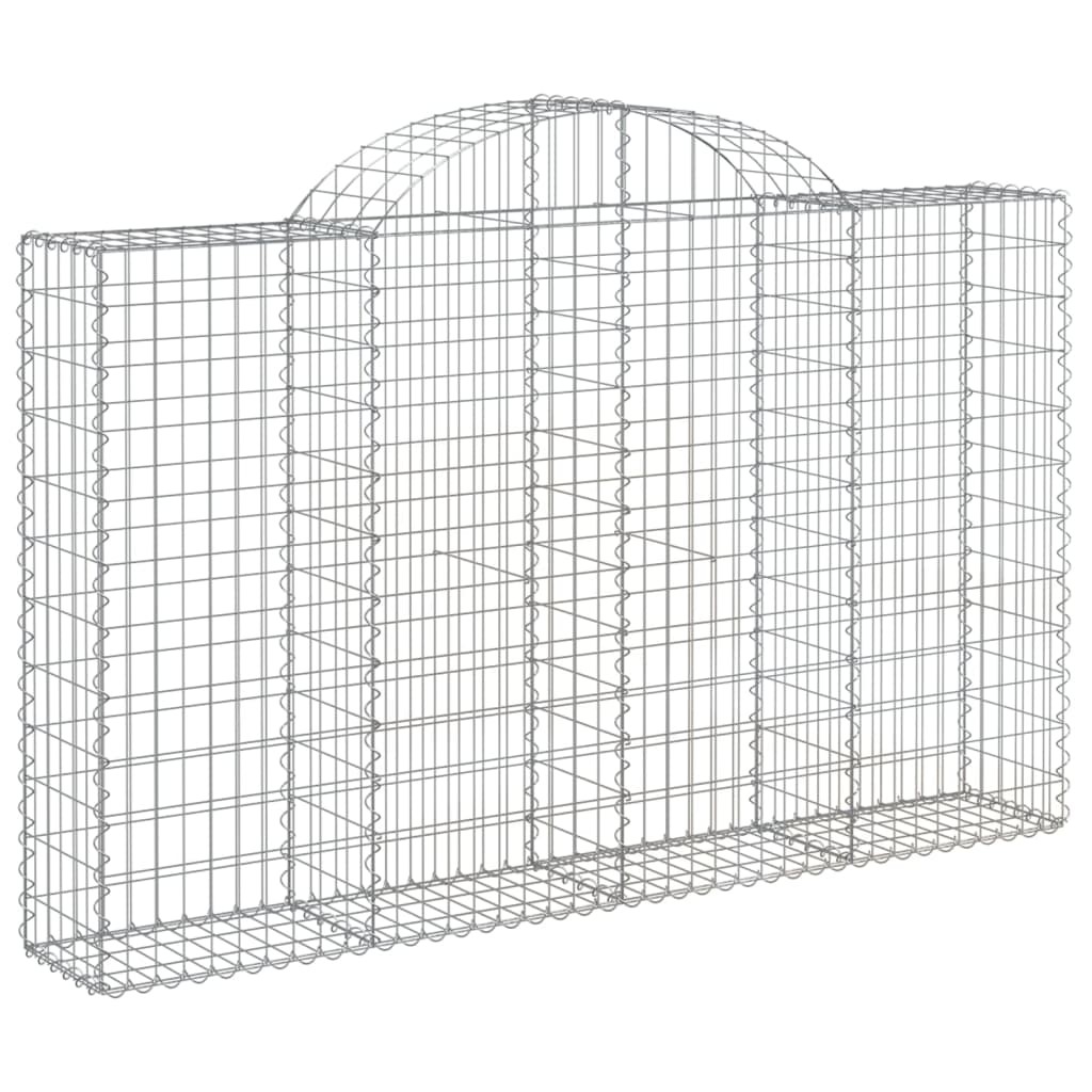 Arched Gabion Basket Stone Basket Gabion Retaining Wall Galvanised Iron vidaXL