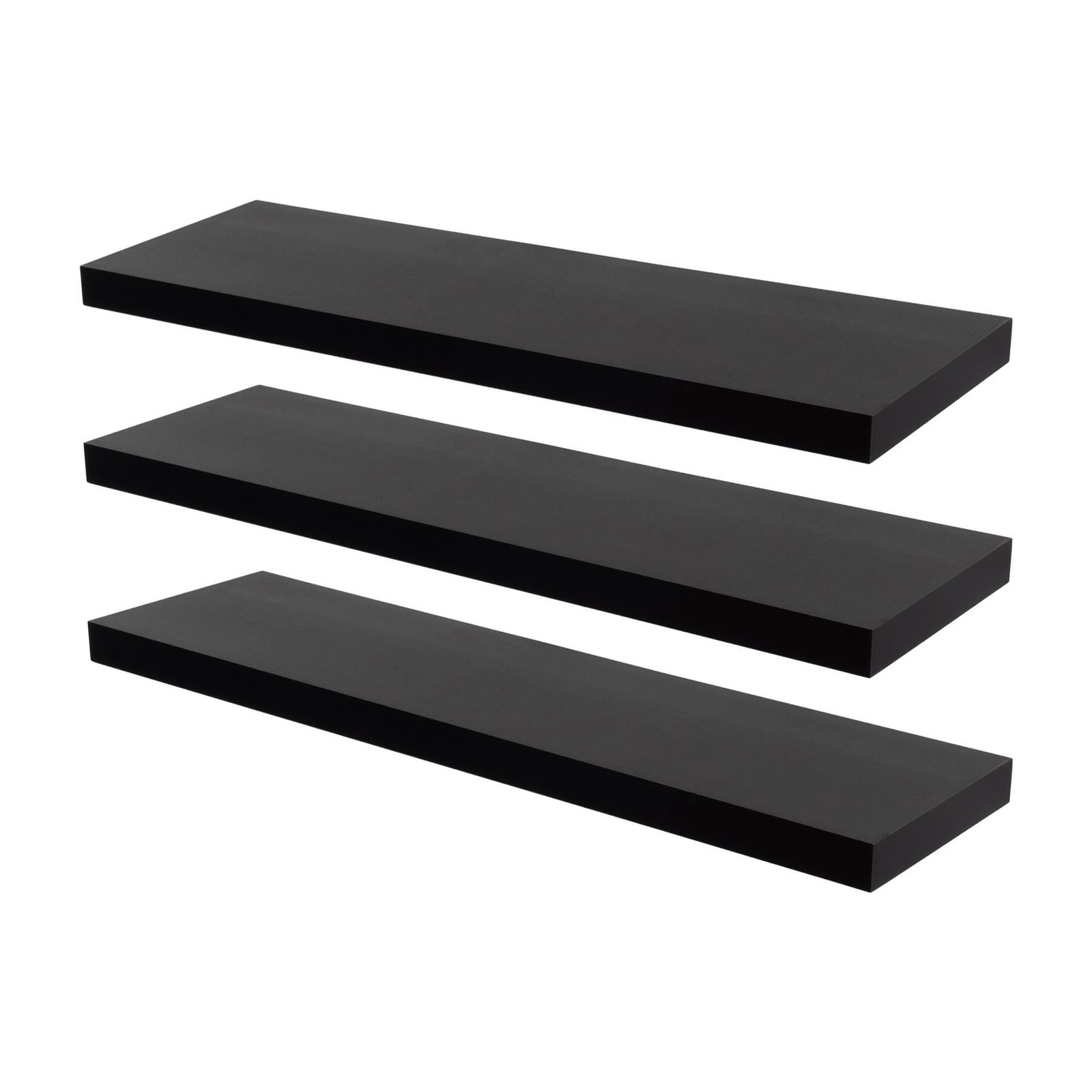 6x Modern Floating Shelves Wall Mounted Living Room Bedroom Storage 80cm Black