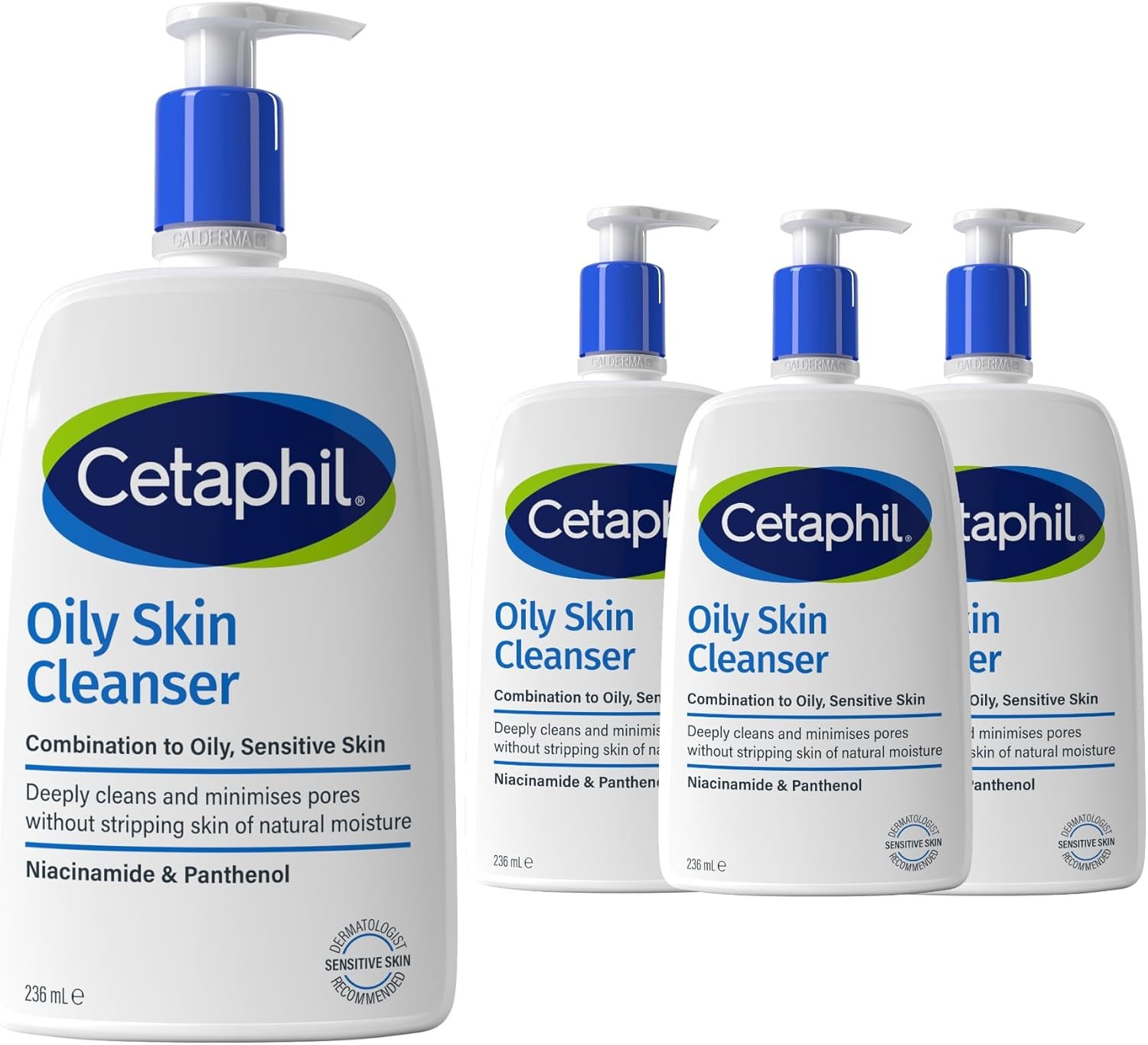 Cetaphil Oily Skin Cleanser, Face Wash, For Combination to Oily Sensitive Skin,