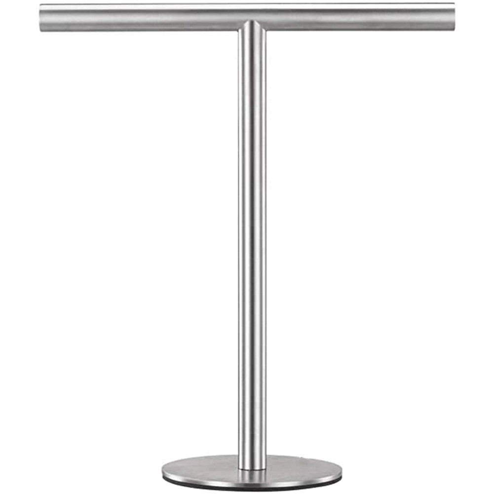 Brushed Finish Standing Towel Rack, Heavy Duty Base, Stainless Steel6606
