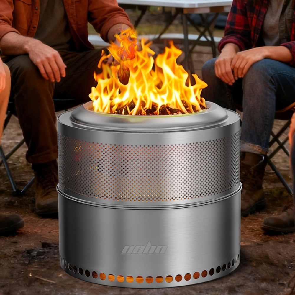 Rust-Proof Smokeless Fire Pit Portable Wood Burning Stove for Festival Holiday